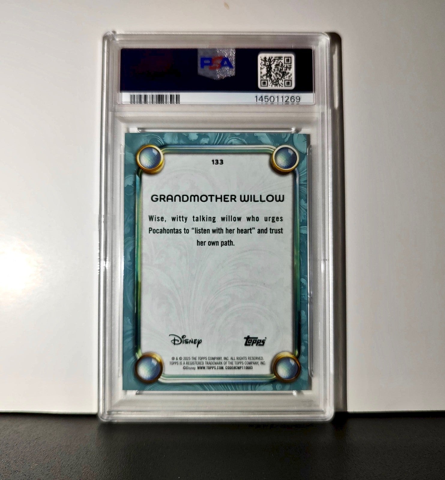 Grandmother Willow 2025 Topps Disney Wonder #133 Diamond Card Pocahontas PSA 9