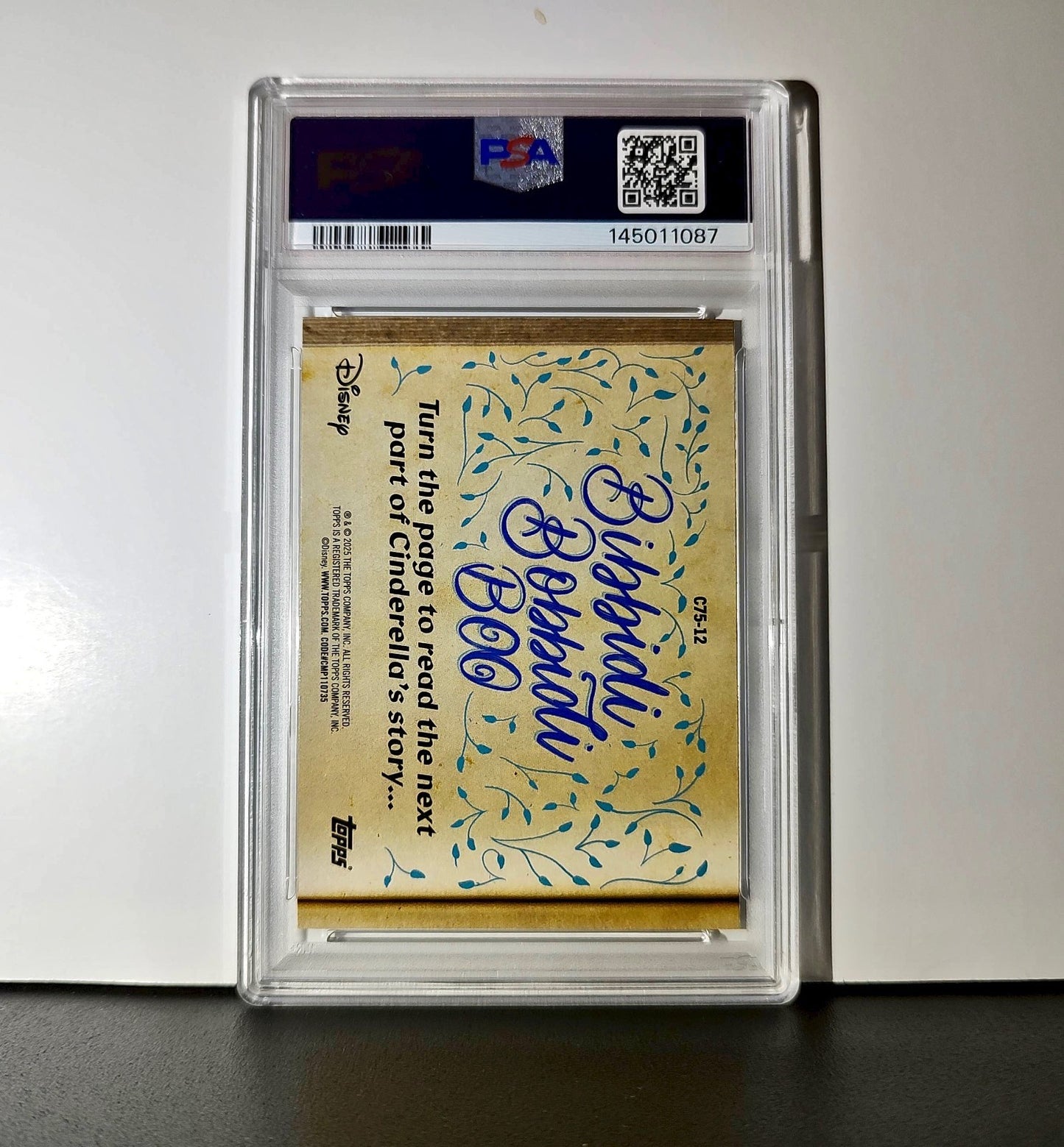 Why she must be… Cinderella's Fairy Godmother! 2025 Topps Disney #C75-12 PSA 10
