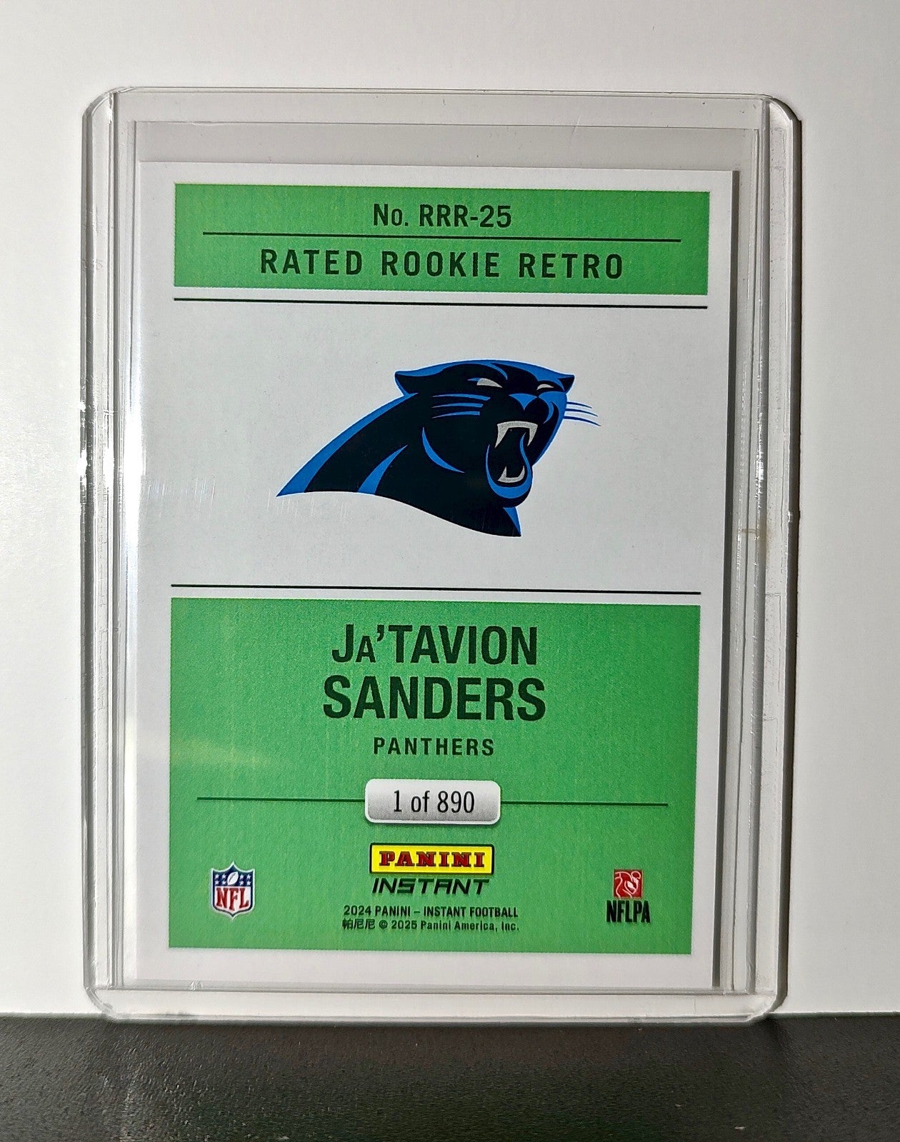 Ja'Tavion Sanders Rookie 2024 Panini Rated Rookie Retro NFL #25 Cowboys 1 of 890