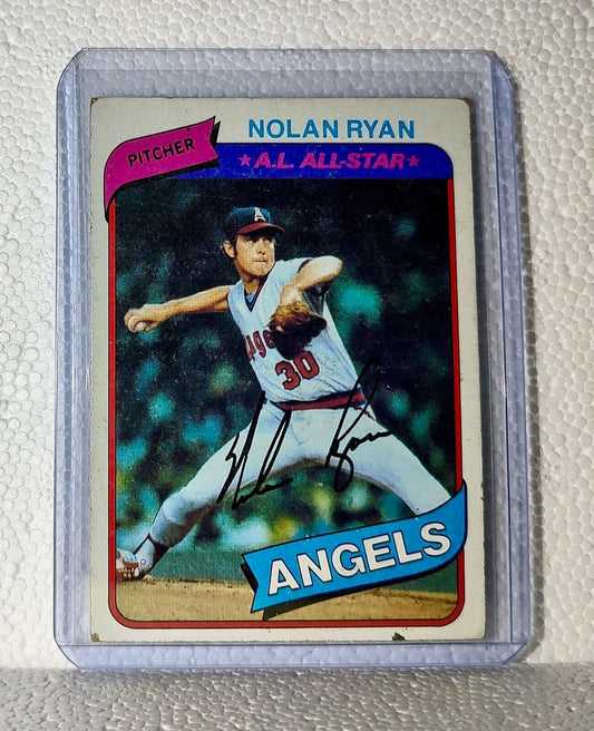 Nolan Ryan 1980 Fleer MLB #580 Baseball Card Los Angeles Angels