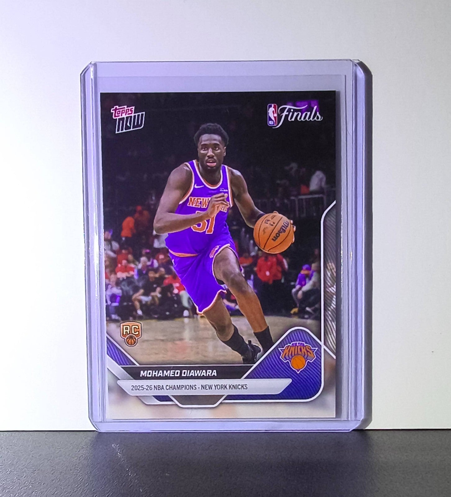 Mohamed Oiawara Rookie 2026 Topps Now NBA Champions #C14 Card New York Knicks