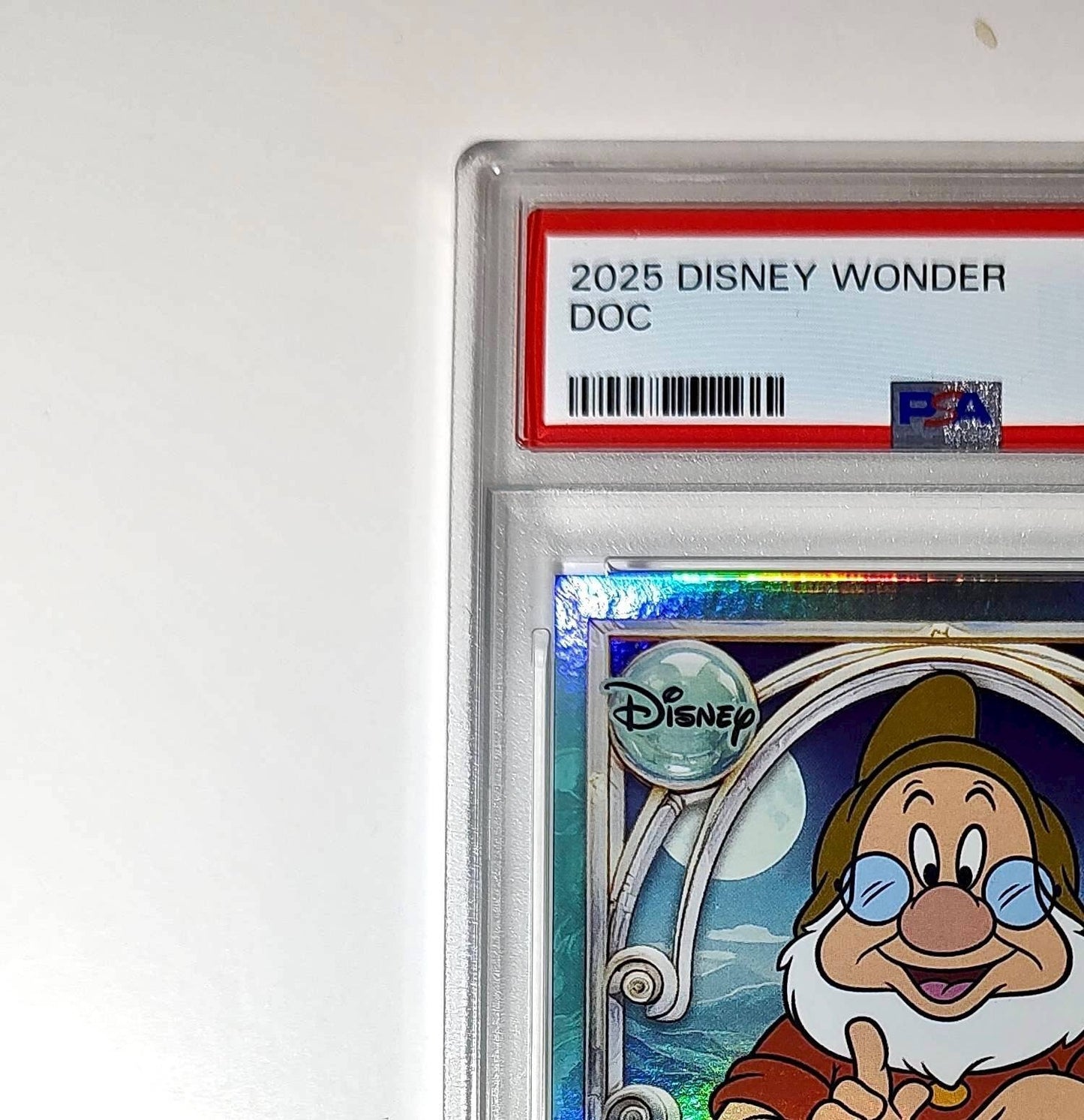 Doc 2025 Topps Disney #101 Diamond Card Snow White and the Seven Dwarfs PSA 8