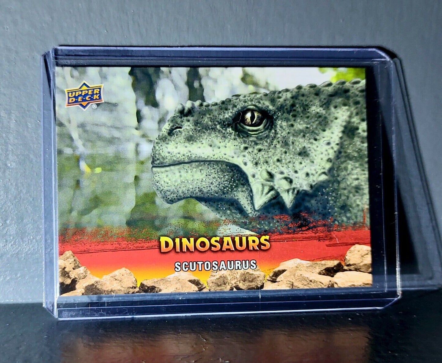 2015 Upper Deck Dinosaurs Scutosaurus Extinction Red Parallel #99 Card