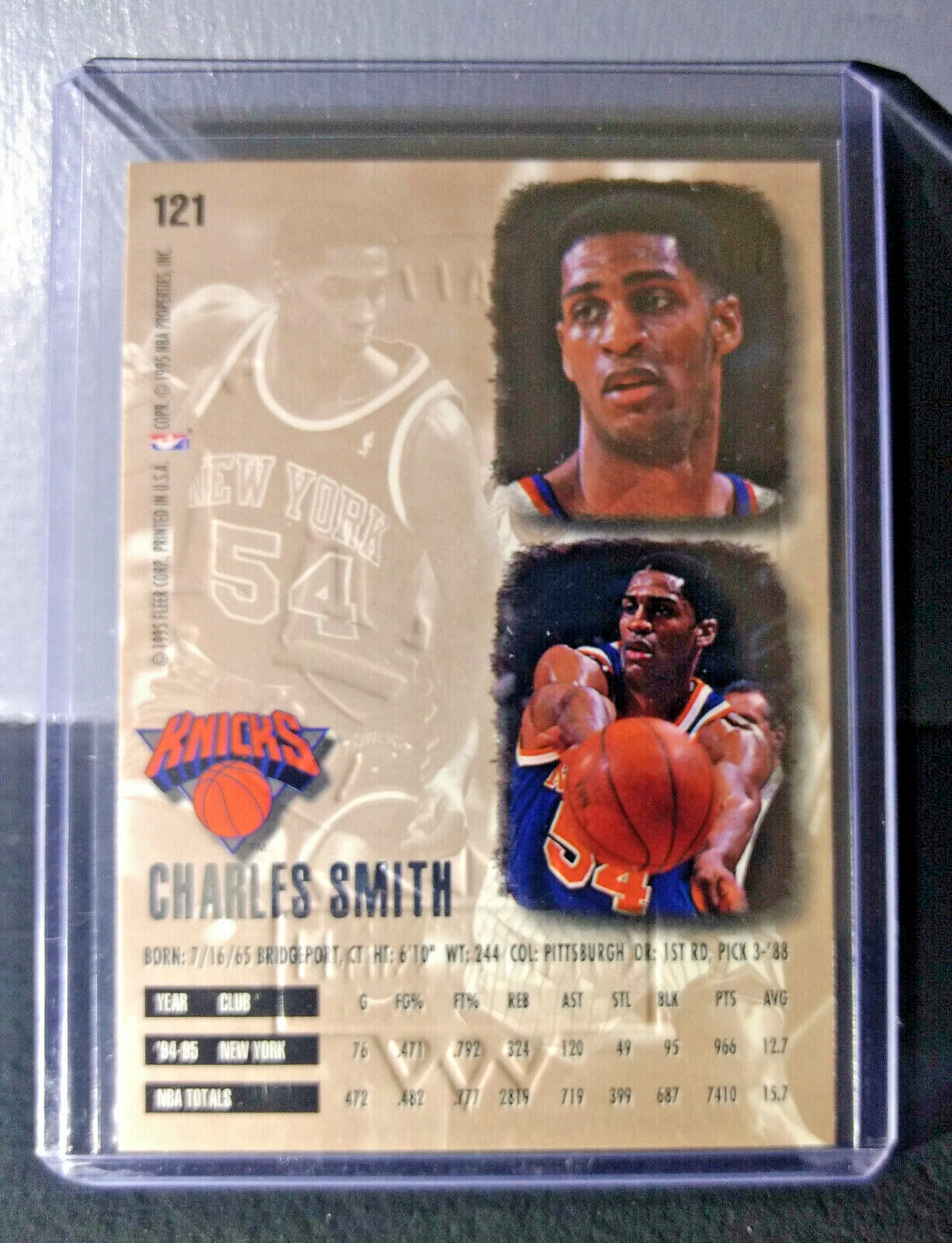 1995-96 Charles Smith Fleer Ultra Gold Medallion #121 Basketball Card