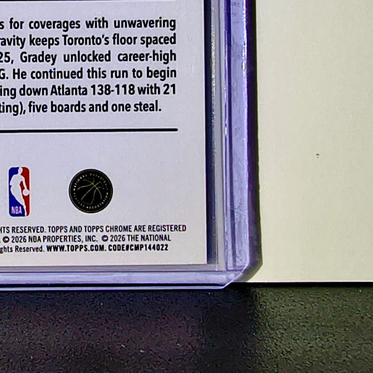 Gradey Dick 2025-26 NBA Topps Chrome Update #97 Basketball Card Toronto Raptors