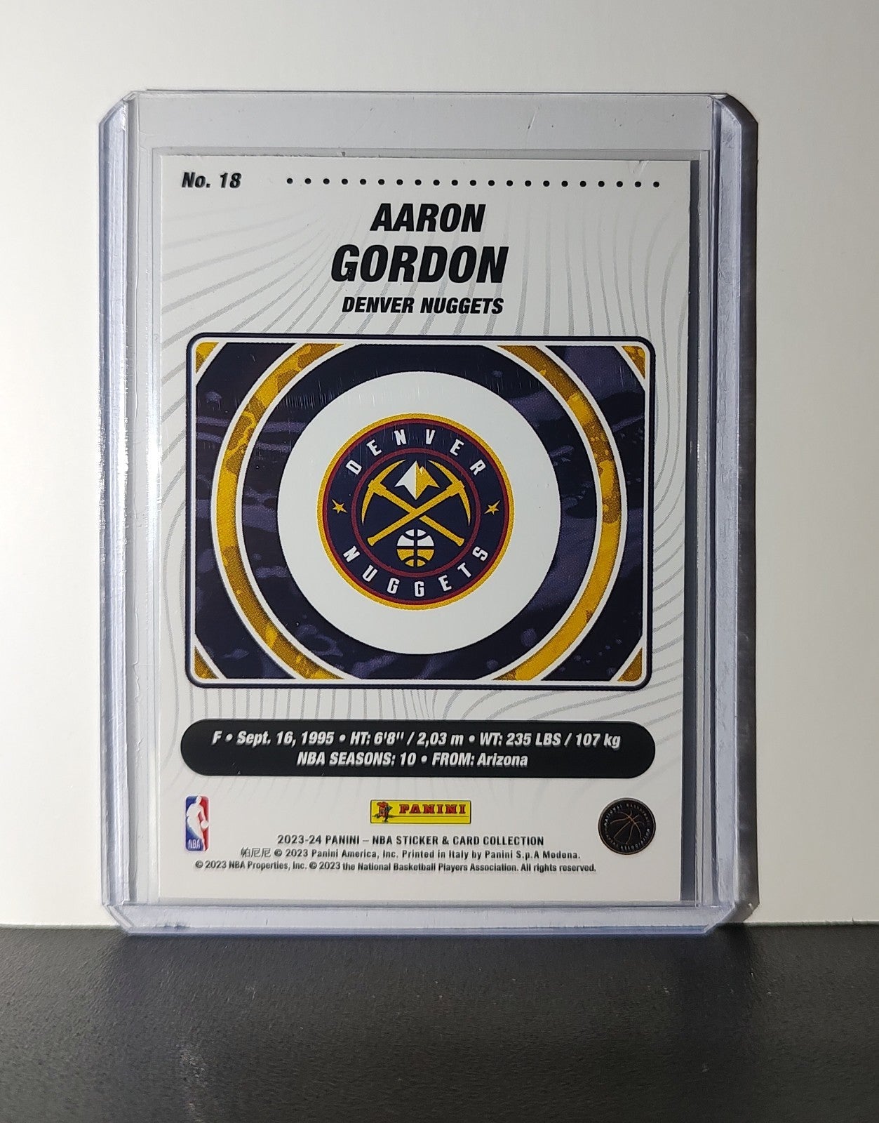 Aaron Gordon 2023-24 Panini NBA Sticker Foil Card #18 Denver Nuggets