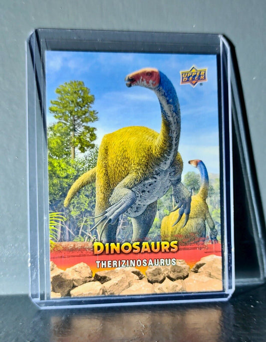 2015 Upper Deck Dinosaurs Therizinosaurus Extinction Red Parallel #21 Card