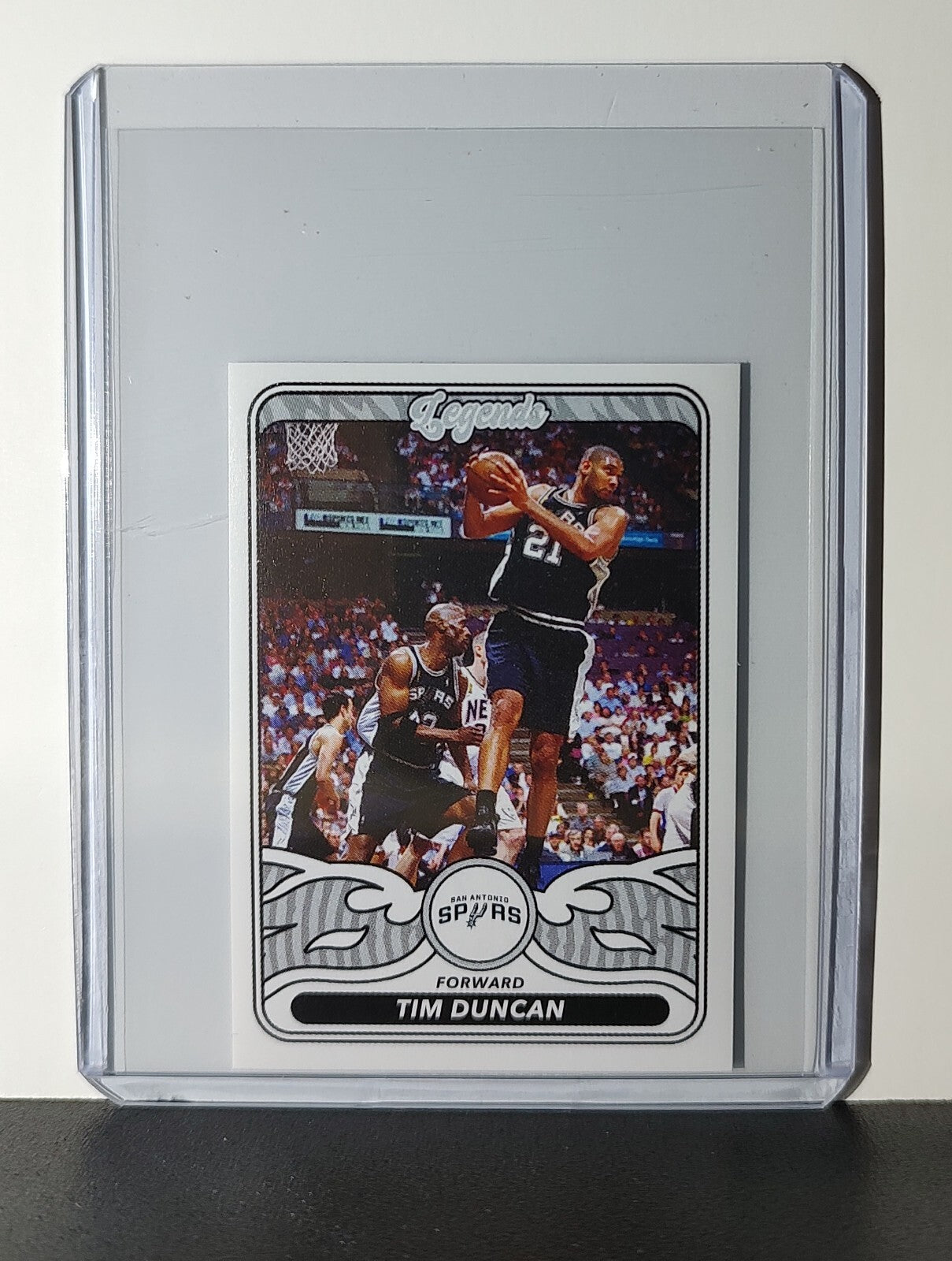 Tim Duncan Legends 2024-25 Panini NBA #490 Sticker Card San Antonio Spurs