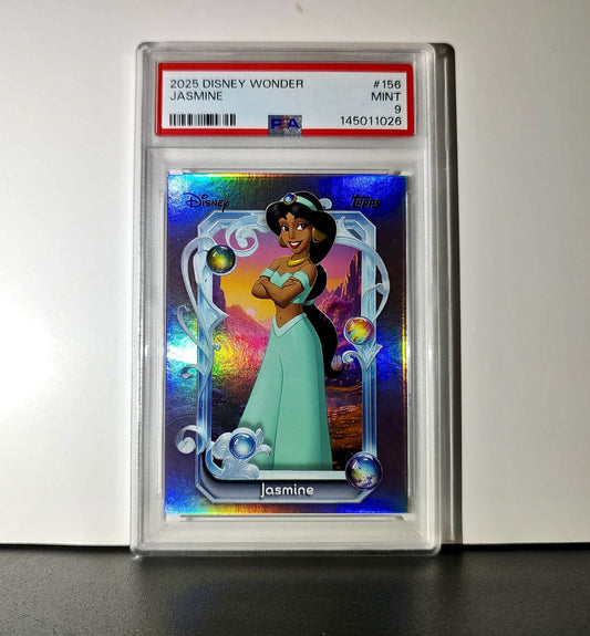 Jasmine 2025 Topps Disney Cartoon Princess #156 Card Aladdin PSA 9 Mint