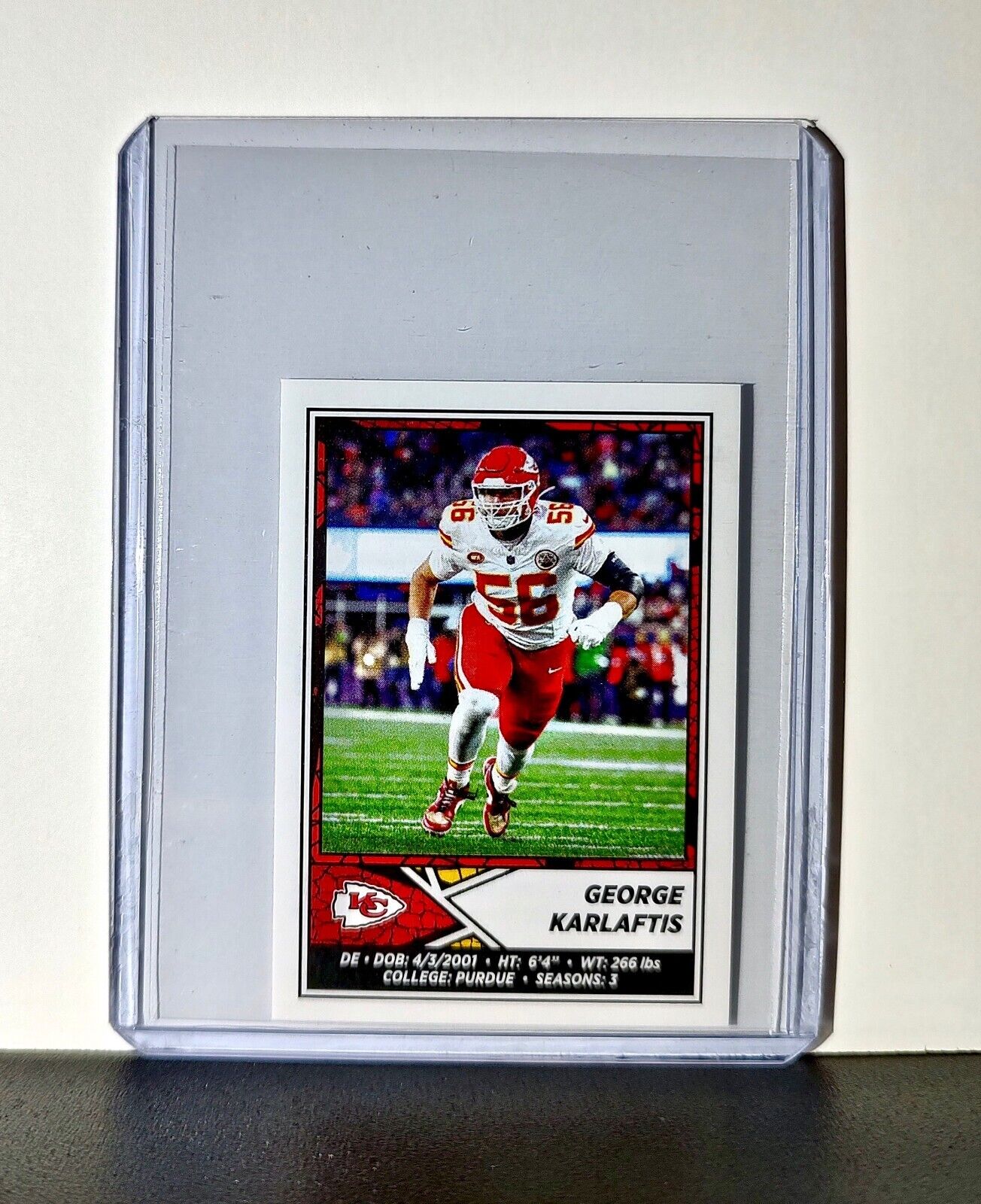 George Karlaftis 2024 Panini NFL Sticker #257 Kansas City Chiefs