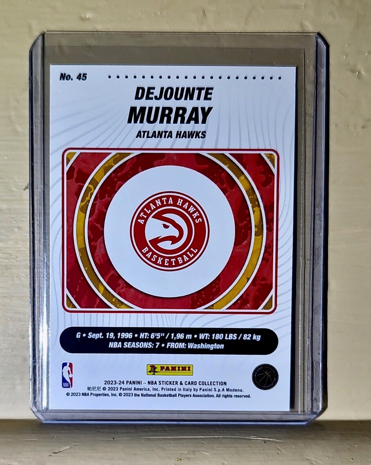 2023-24 Dejounte Murray Panini NBA Basketball #45 Card Atlanta Hawks