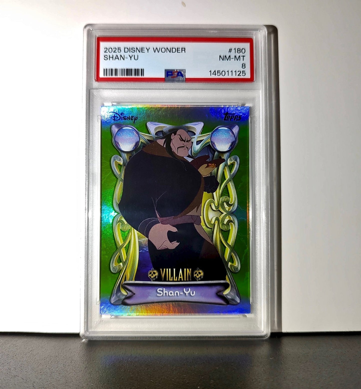 Shan-Yu 2025 Topps Disney Wonder #180 Card Mulan PSA 8