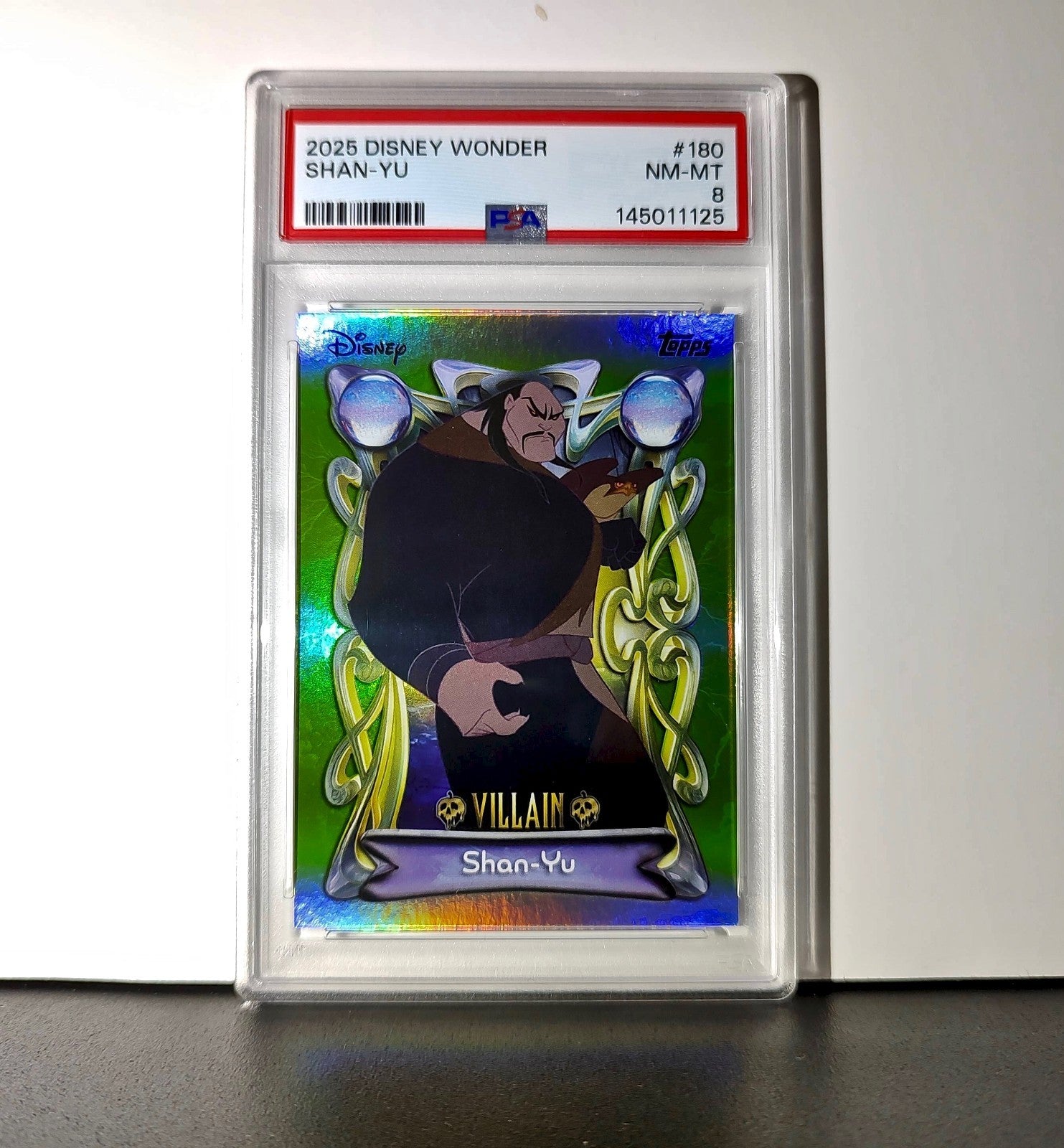 Shan-Yu 2025 Topps Disney Wonder #180 Card Mulan PSA 8