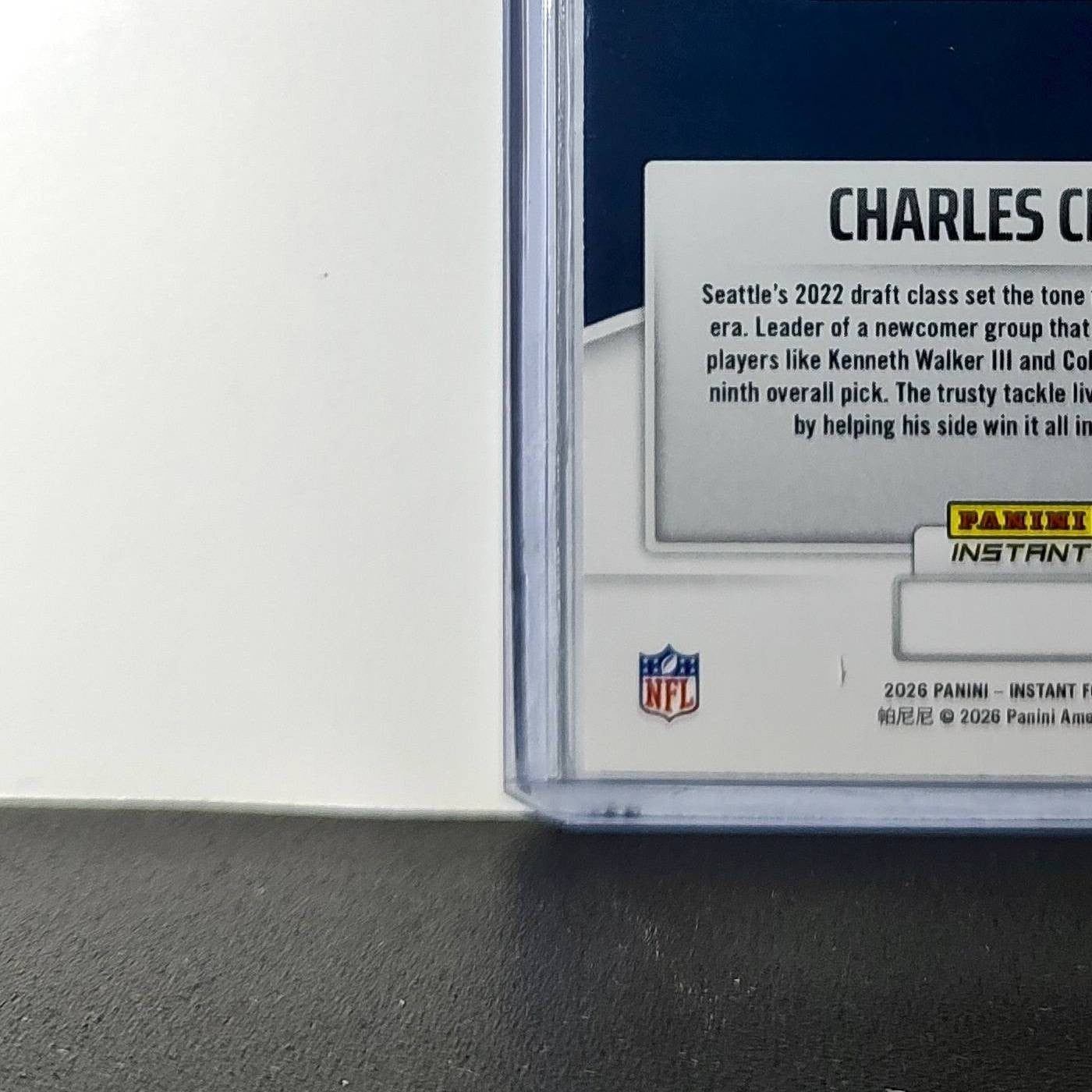 Charles Cross 2026 Panini NFL Super Bowl LIX Champions #11 Card Seattle Seahawks