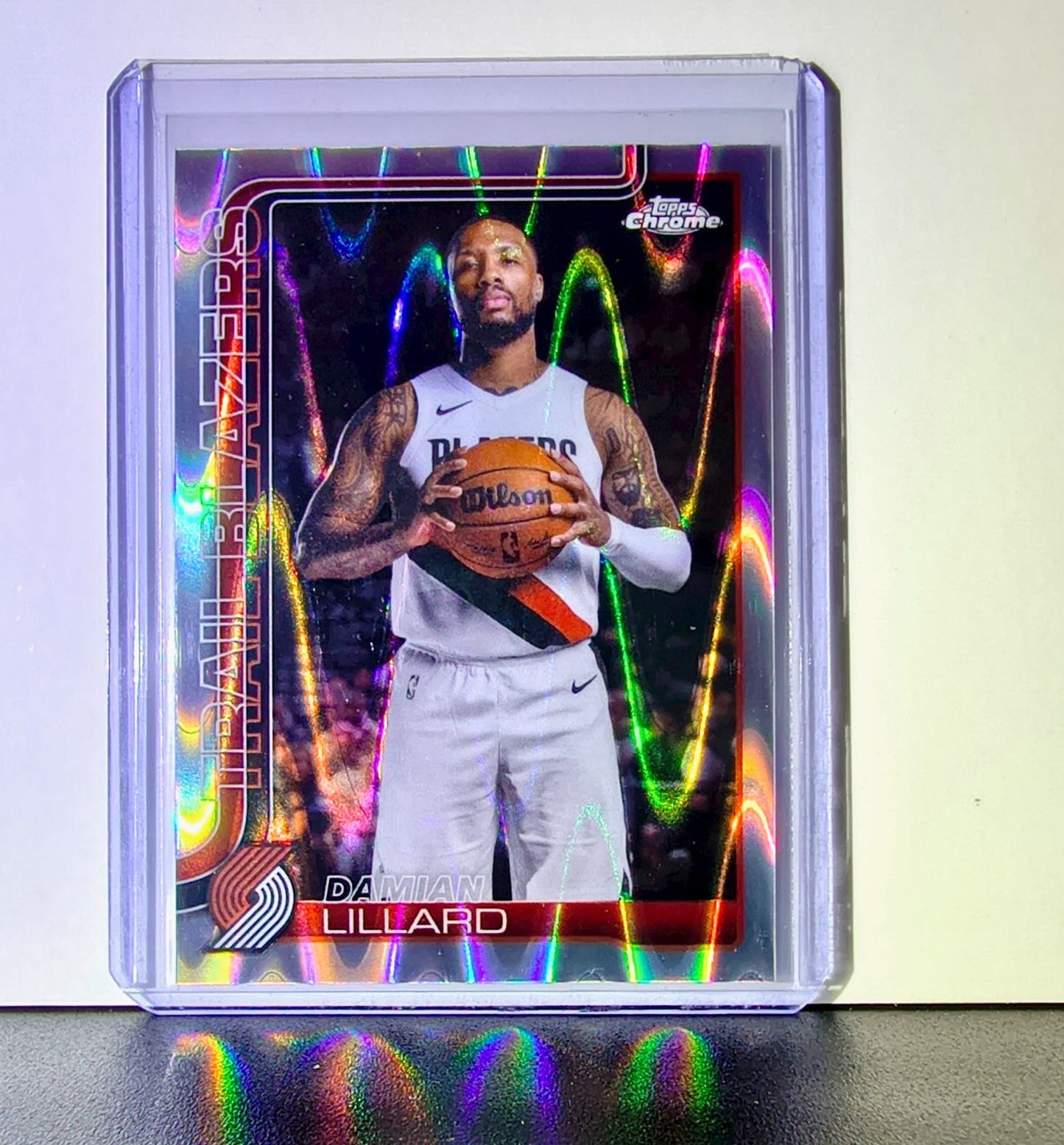 Damian Lillard 2025-26 NBA Topps Chrome Update RayWave Refractor #46 Card
