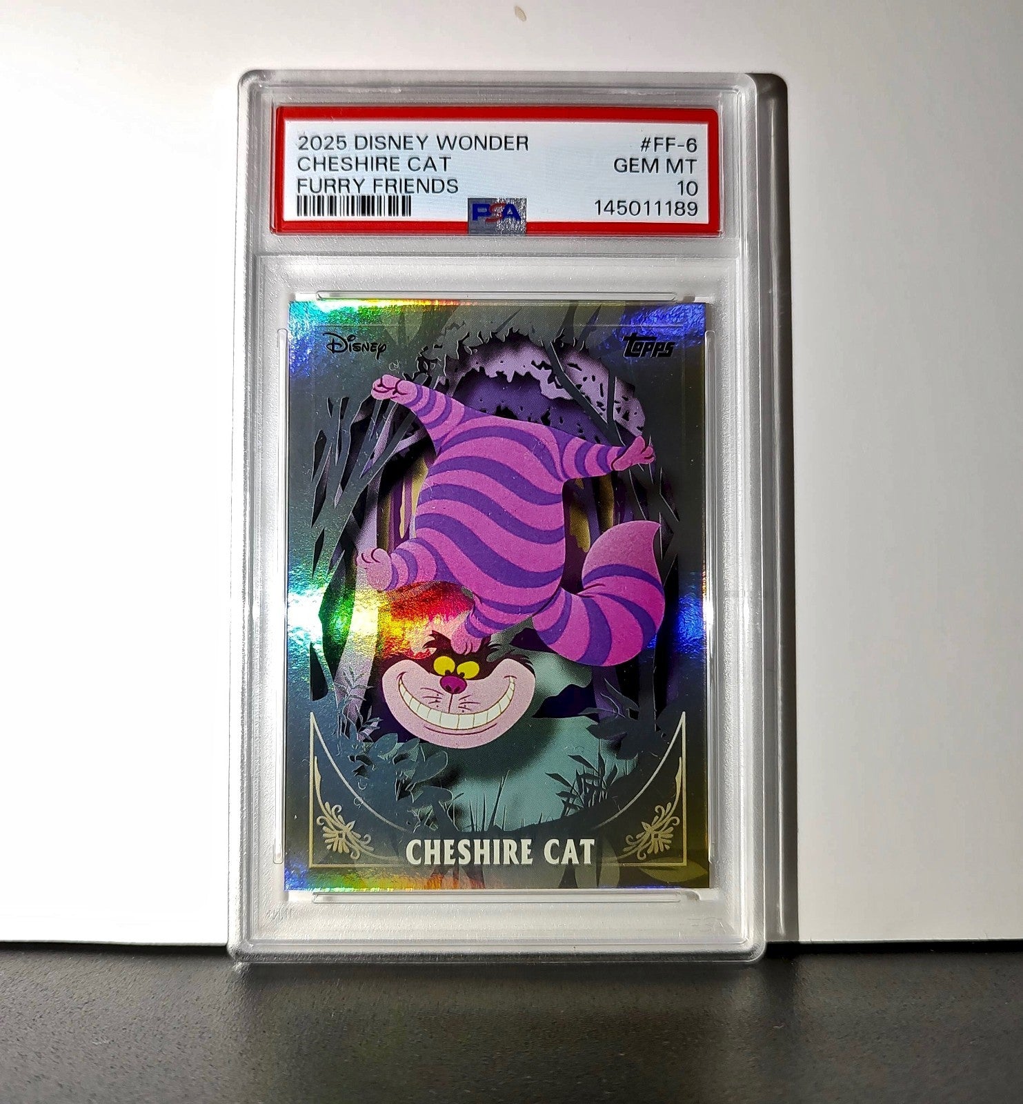 Cheshire Cat 2025 Topps Disney #FF-6 Furry Friends Card PSA 10