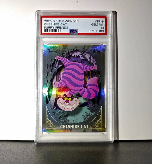 Cheshire Cat 2025 Topps Disney #FF-6 Furry Friends Card PSA 10