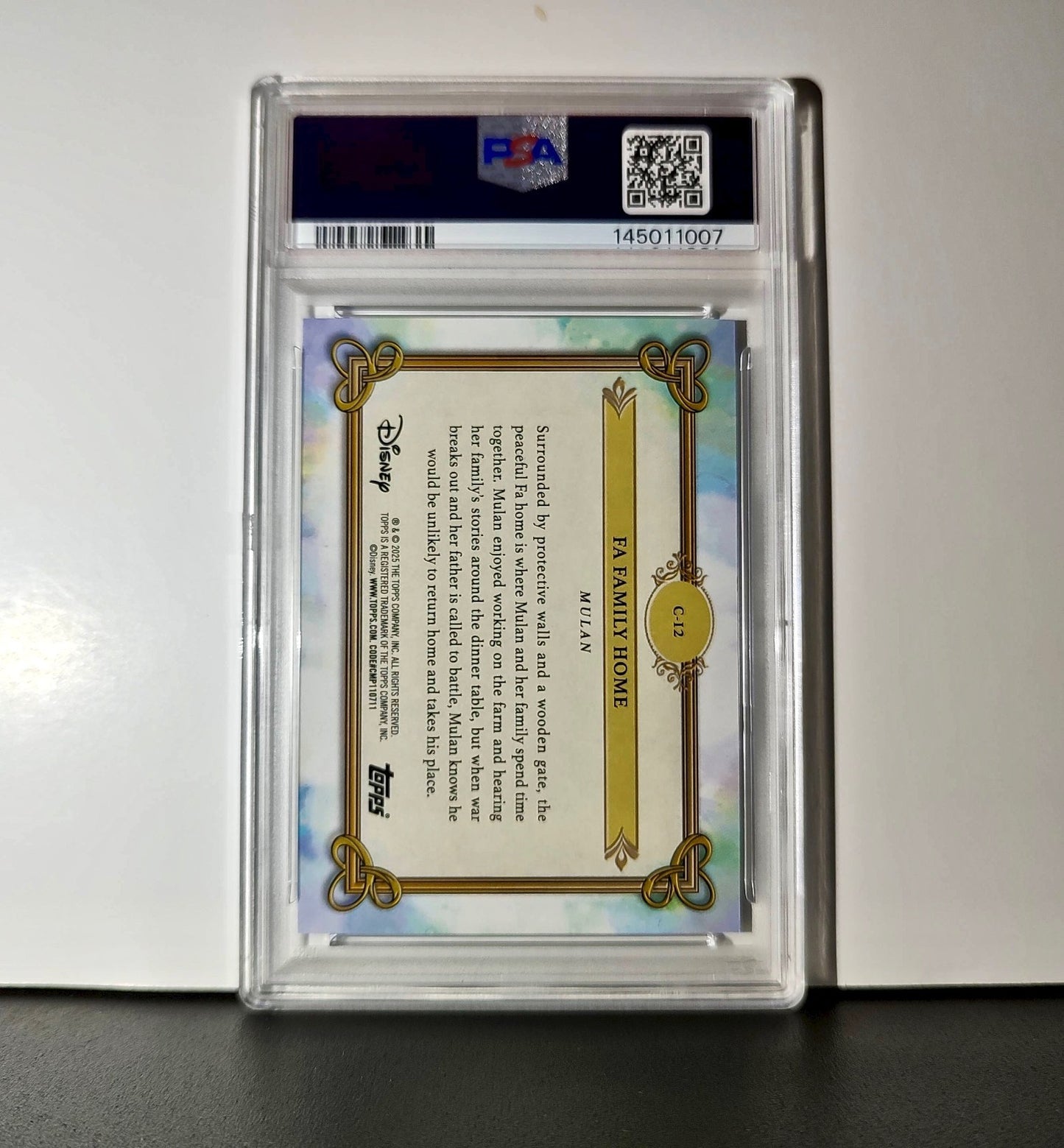 Fa Family Home 2025 Topps Disney #C-12 Card Mulan PSA 10