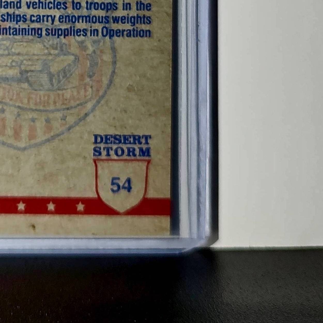 Army Supply Ship 1991 Topps Desert Storm #54 Card