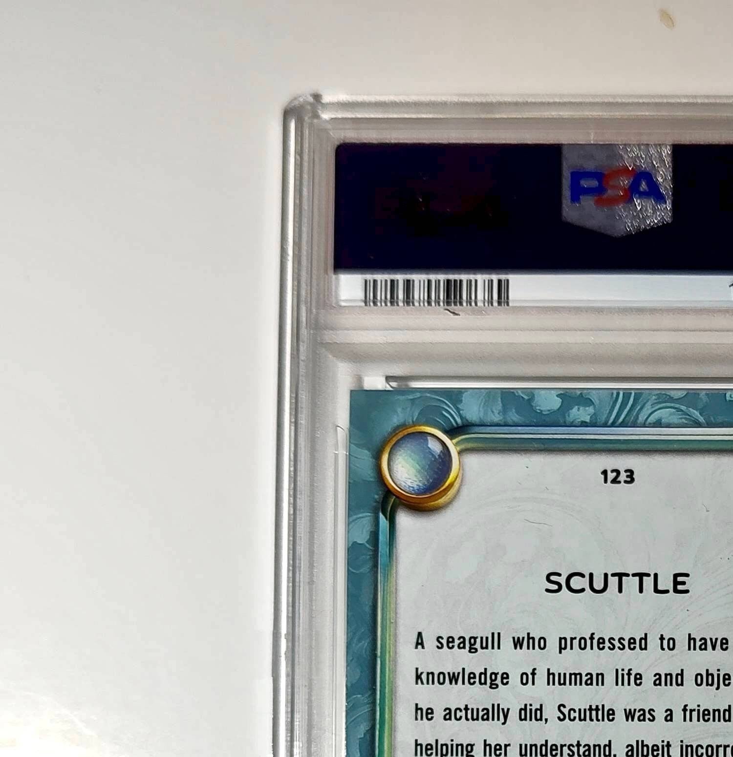 Scuttle 2025 Topps Disney Wonder #123 Diamond Card The Little Mermaid PSA 8