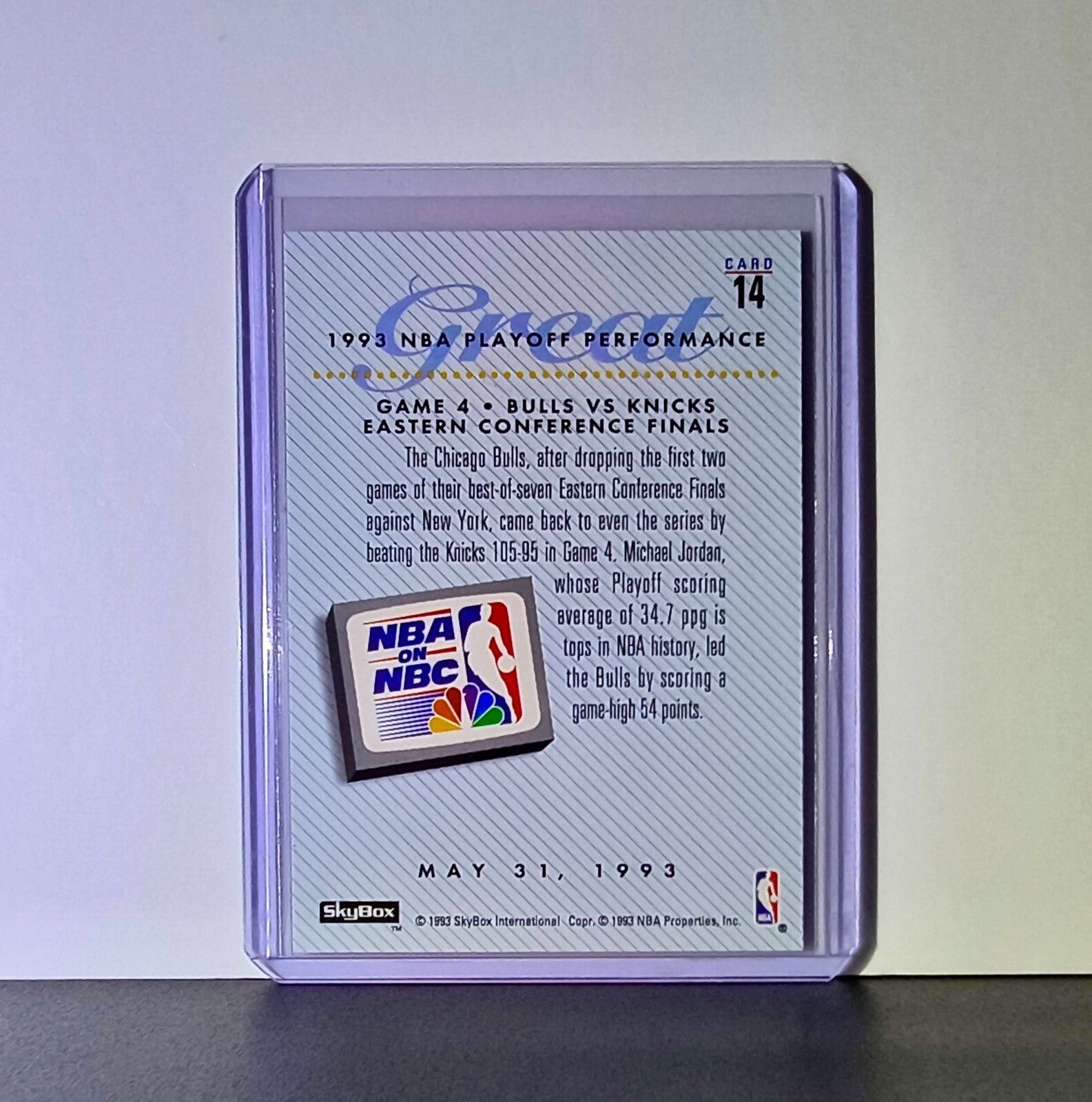 Michael Jordan 1993-94 Skybox Premium Edition NBA on NBC #14 HOF Card Bulls