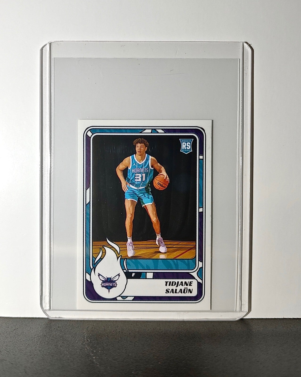 Tidjane Salaün Rookie 2024-25 Panini NBA #148 Sticker Card Charlotte Hornets