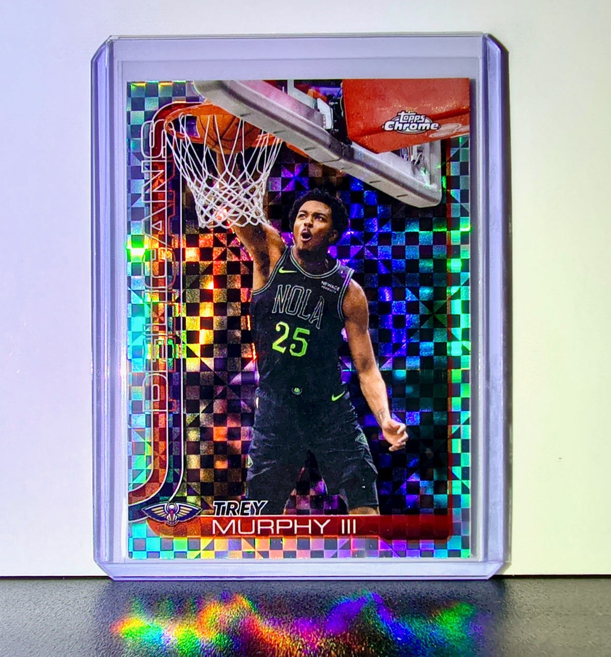 Trey Murphy III 2025-26 NBA Topps Chrome Update X-Fractor #56 Card Pelicans