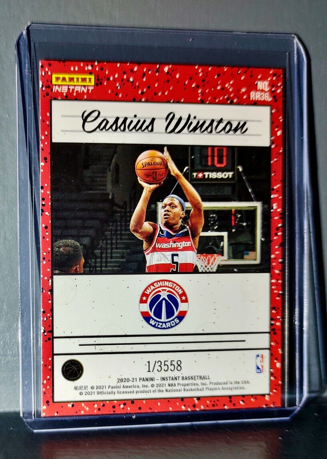 Cassius Winston 2020-2021 Panini NBA Instant #36 Rated Rookie Retro Card 1/3558