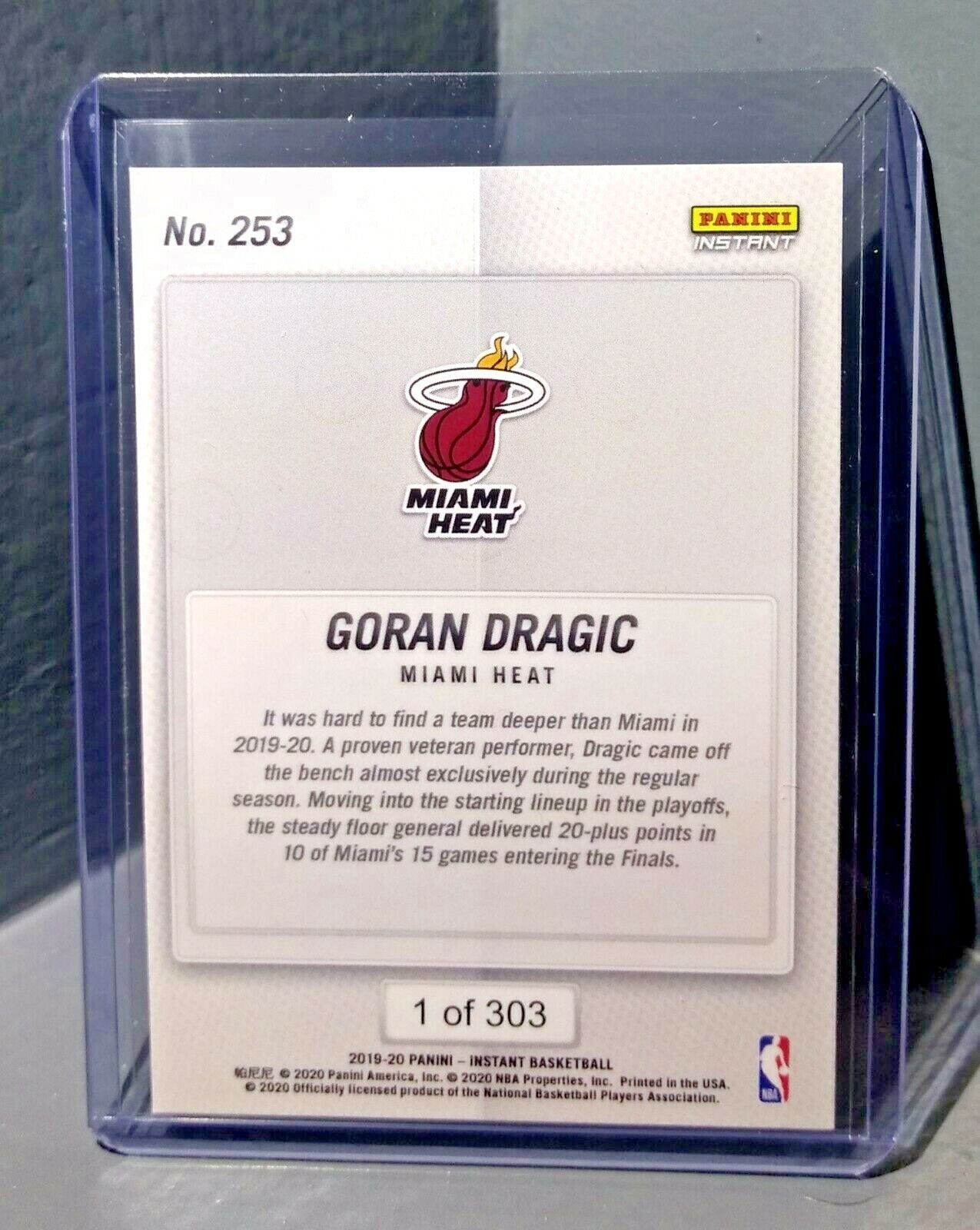 Goran Dragic 2019-2020 Panini NBA Instant Heat #253 Basketball Card 1 of 303