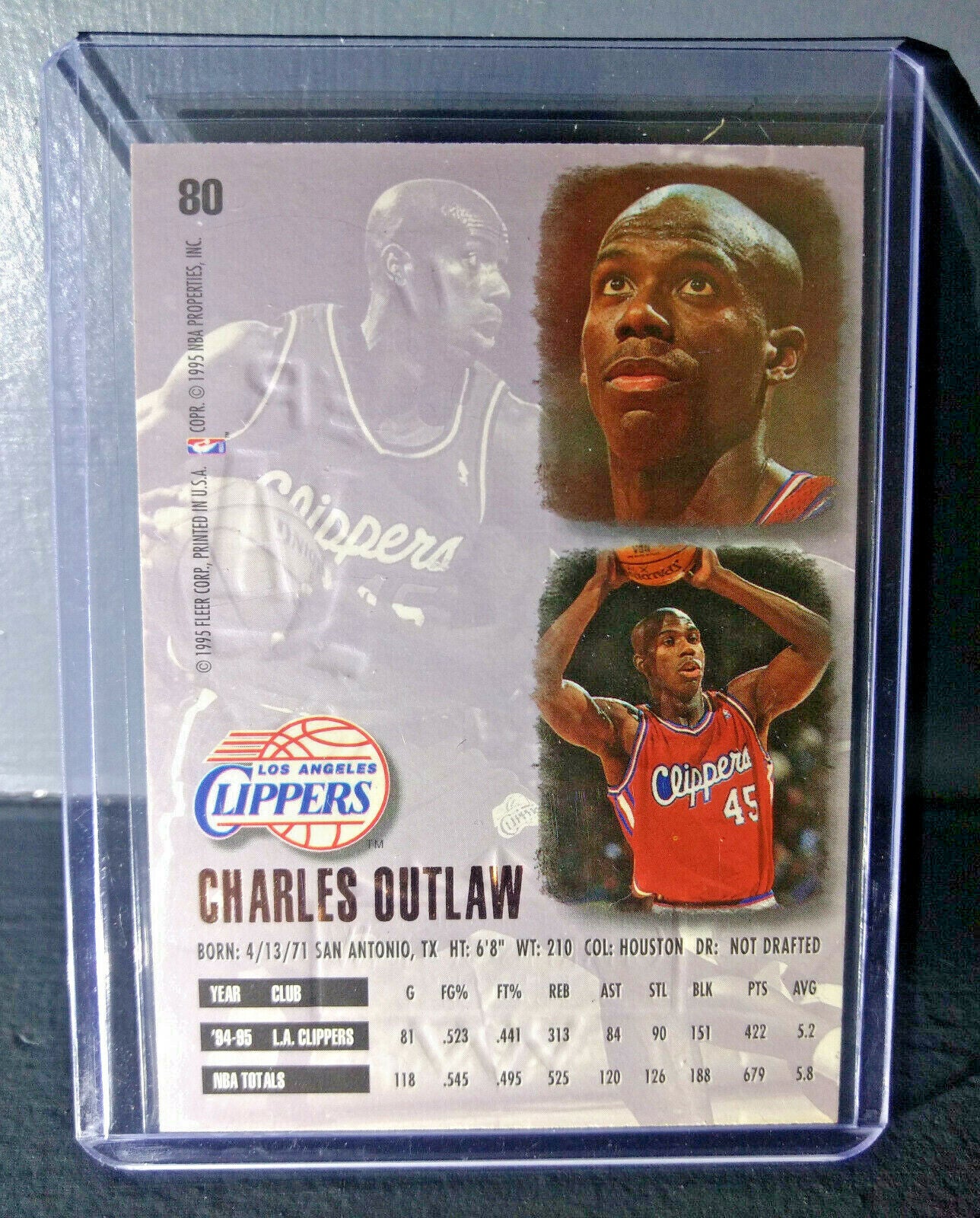 1995-96 Charles Outlaw Fleer Ultra Gold Medallion #80 Basketball Card