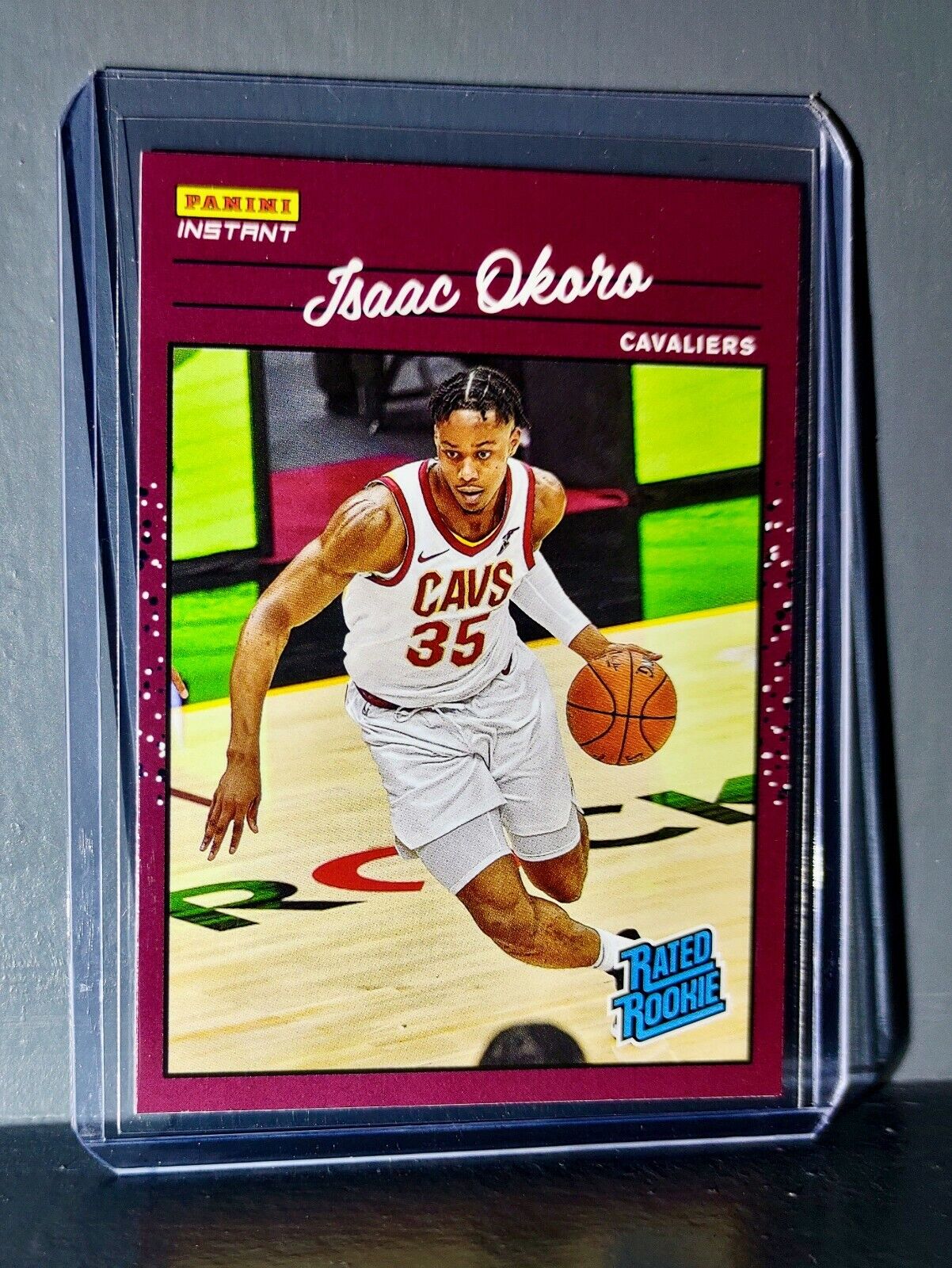 Isaac Okoro 2020-2021 Panini NBA Instant #5 Rated Rookie Retro Card 1/3558