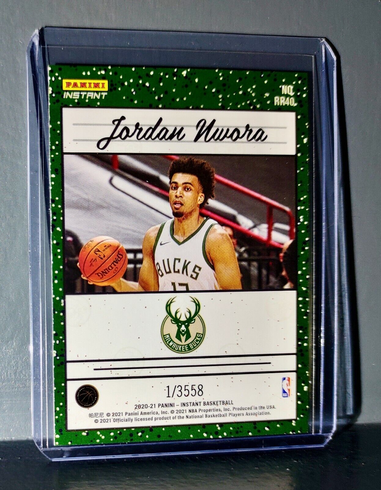 Jordan Nwora 2020-2021 Panini NBA Instant #40 Rated Rookie Retro Card 1/3558