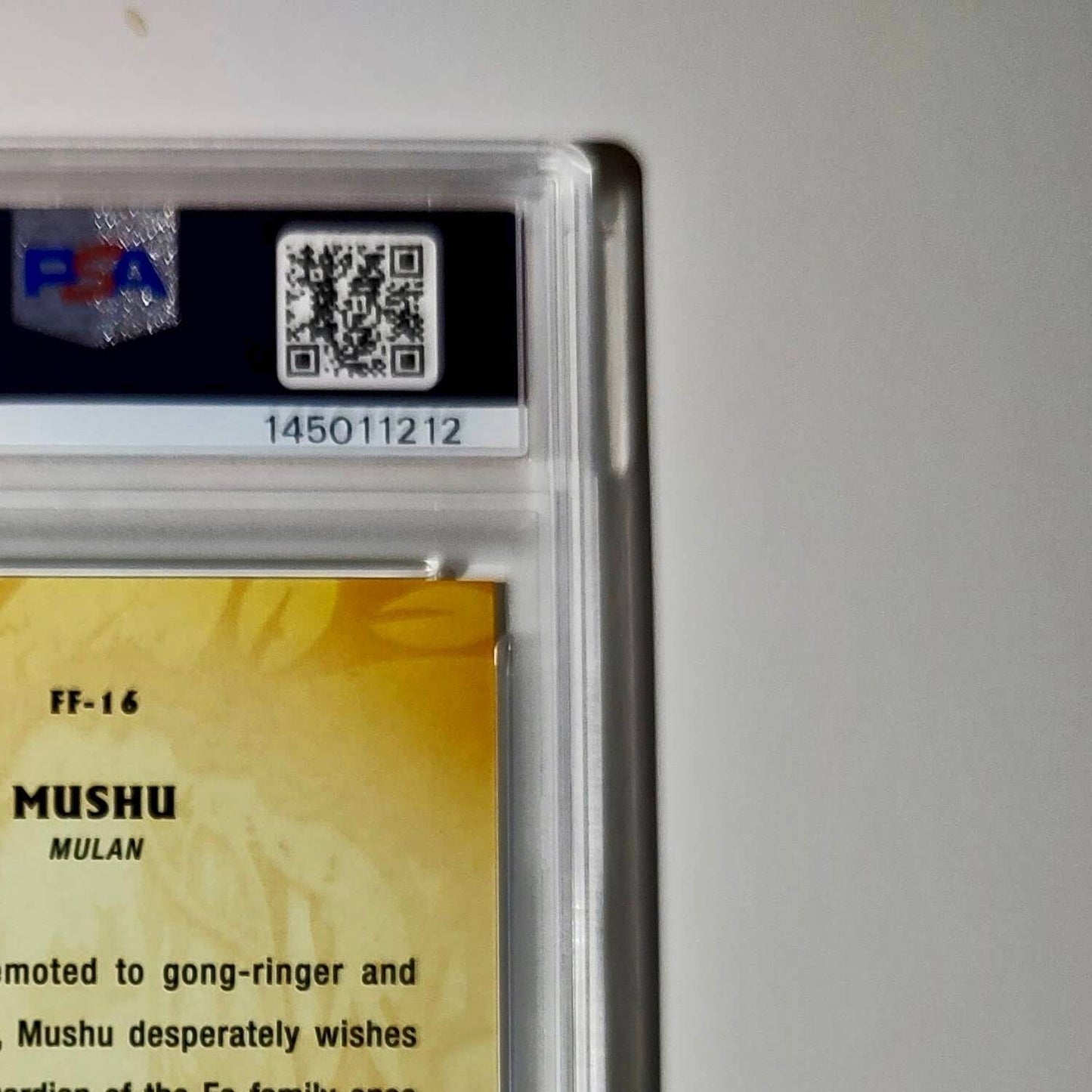 Mushu 2025 Topps Disney #FF-16 Furry Friends Card Mulan PSA 10
