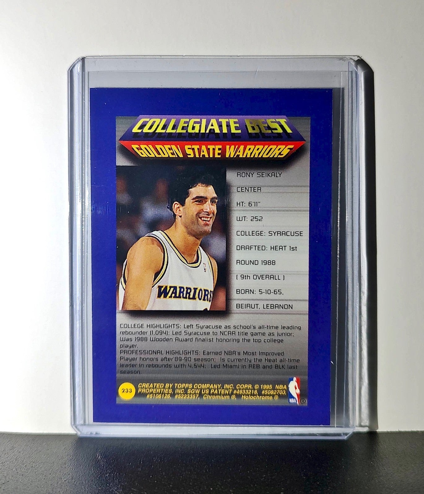 Rony Seikaly 1994-95 Topps Finest #233 Collegiate Best