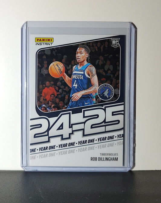 Rob Dillingham Rookie Card 2024-25 Panini Year One #8 Timberwolves 1/613