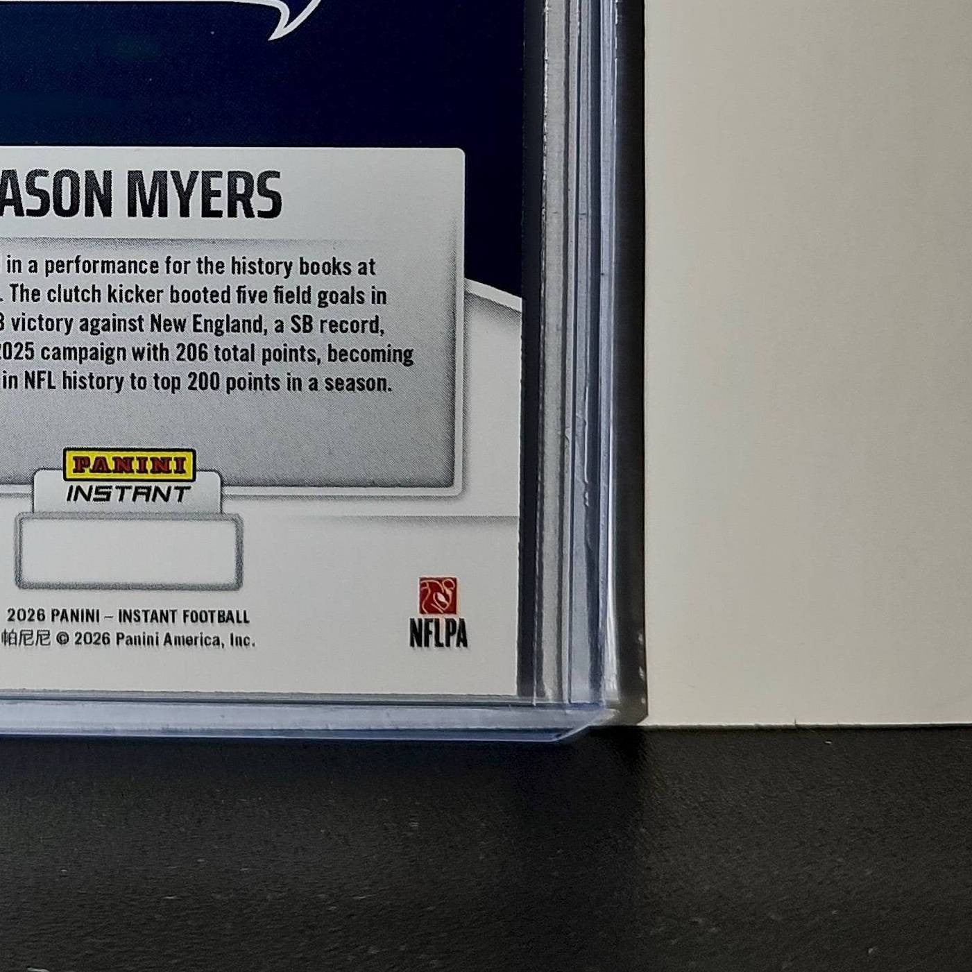 Jason Myers 2026 Panini NFL Super Bowl LIX Champions #32 Card Seattle Seahawks