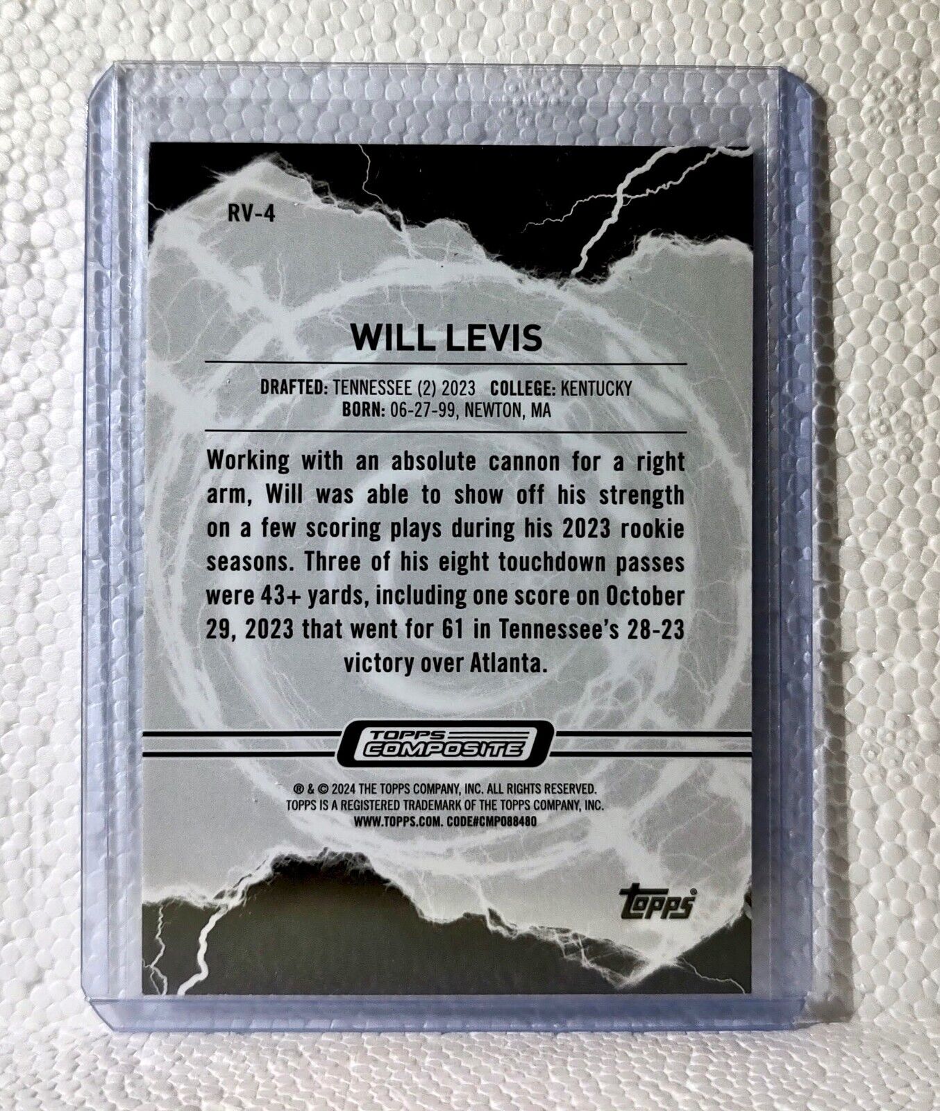 Will Levis 2023 Topps Resurgence Voltaic #RV-4 Rookie Card Tennessee Titans