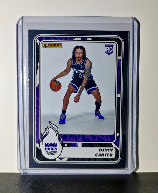 Devin Carter Rookie 2024-25 Panini NBA #97 Foil Sticker Card Sacramento Kings