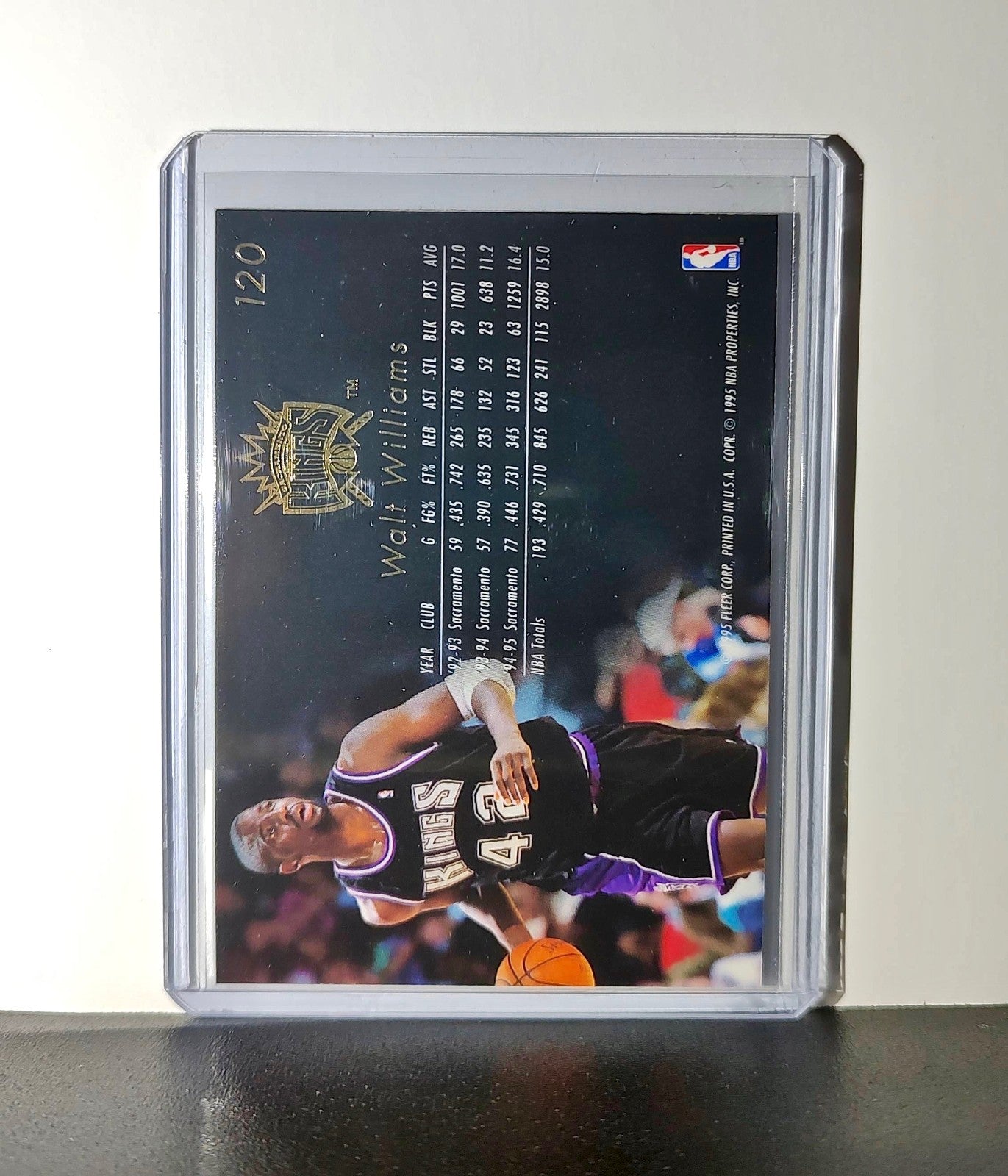 Walt Williams 1995-96 Flair NBA #120 Card Sacramento Kings