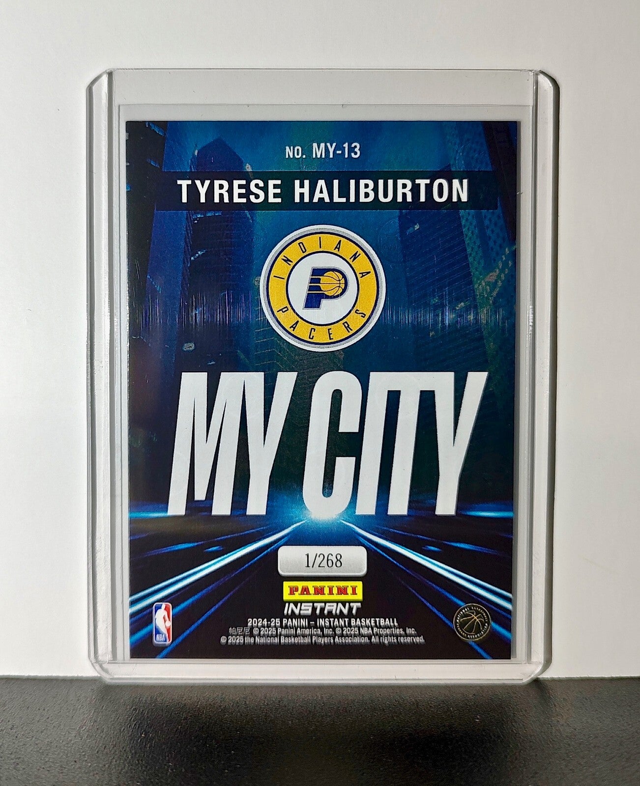 Tyrese Haliburton 2024-25 Panini MyCity NBA #13 Basketball Card Pacers 1/268