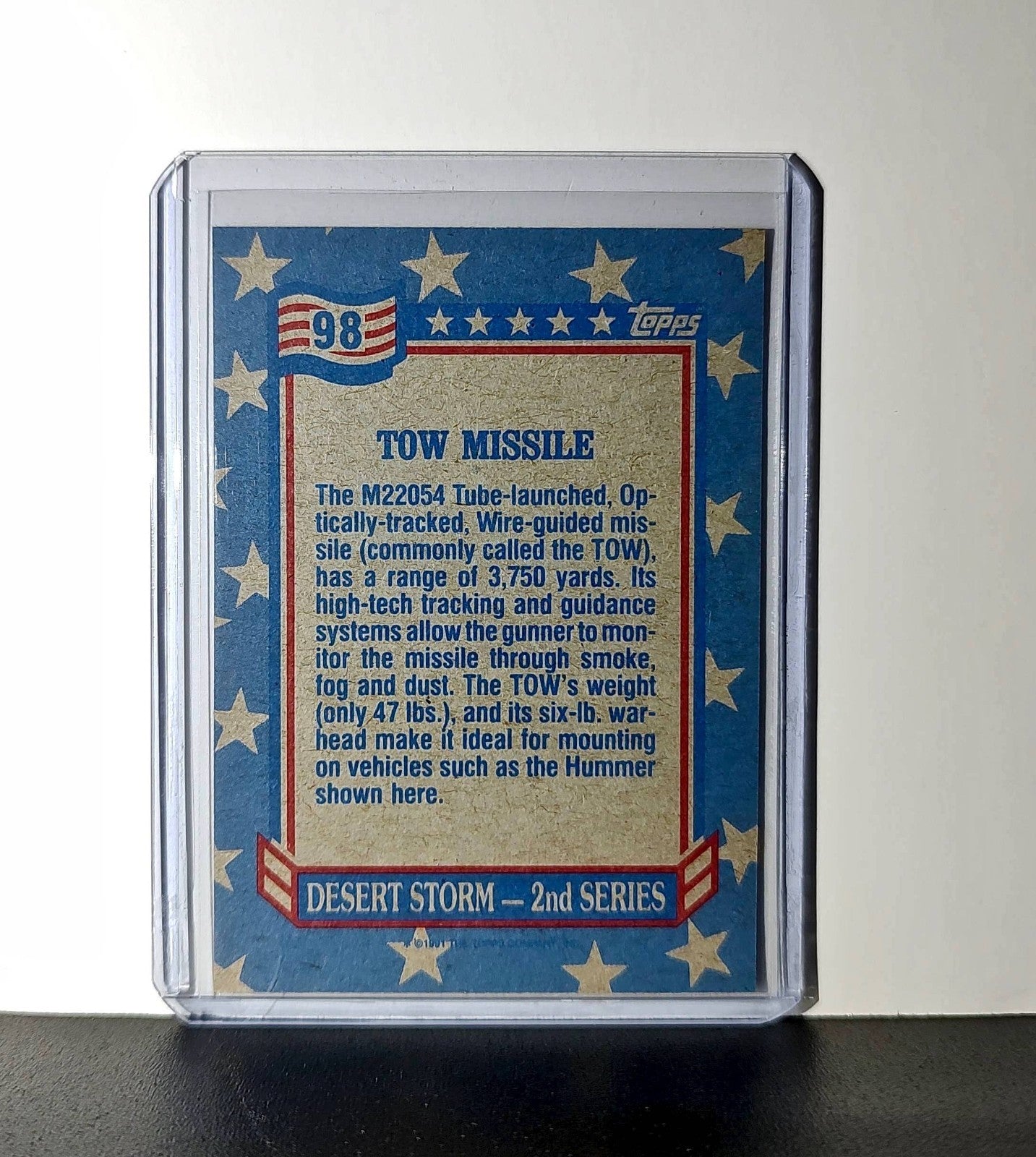 TOW Missile 1991 Topps Desert Storm #98 Card