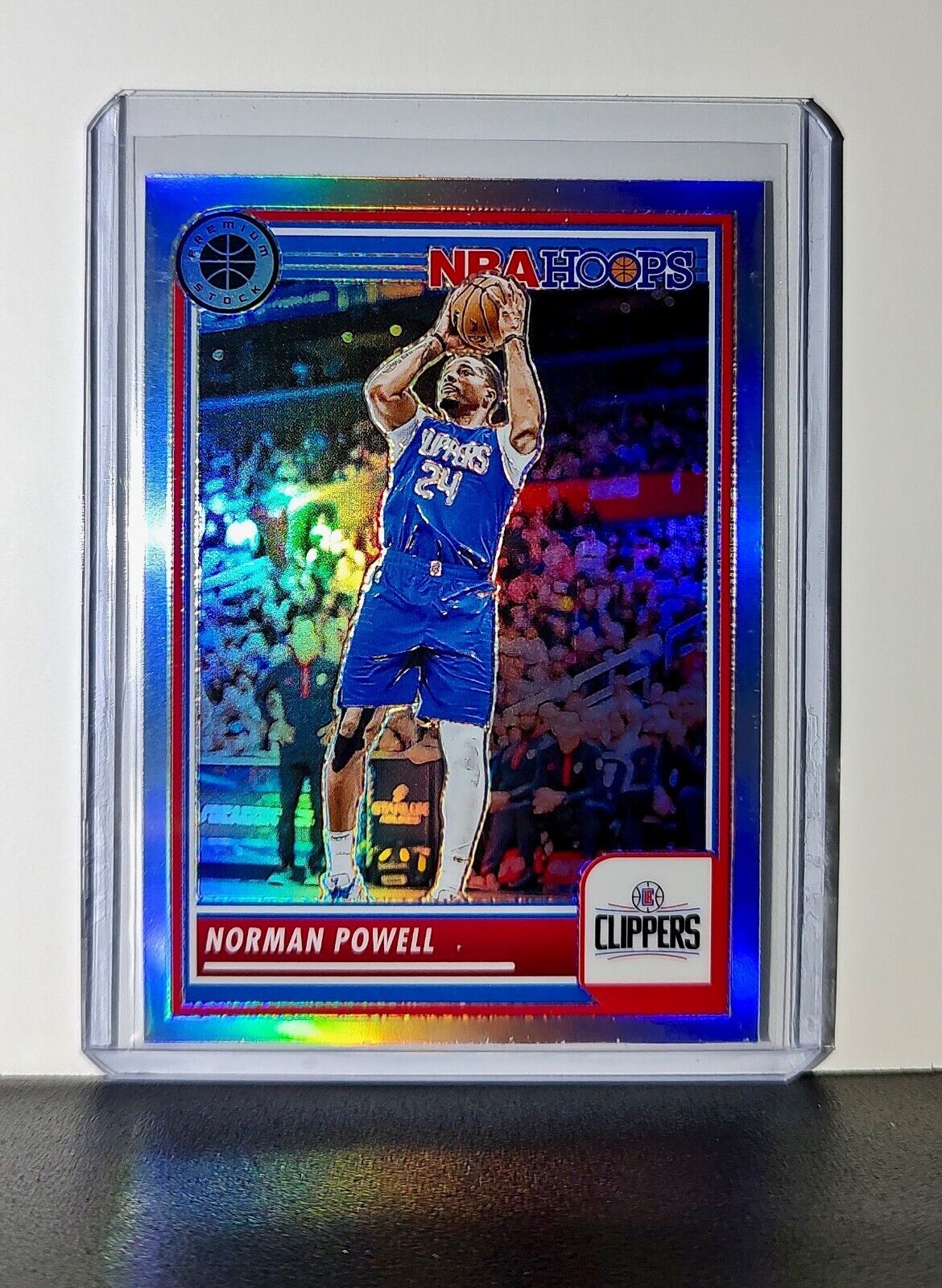 Norman Powell 2023-24 Panini Premium Stock NBA Hoops #203 Prizm Refractor Card