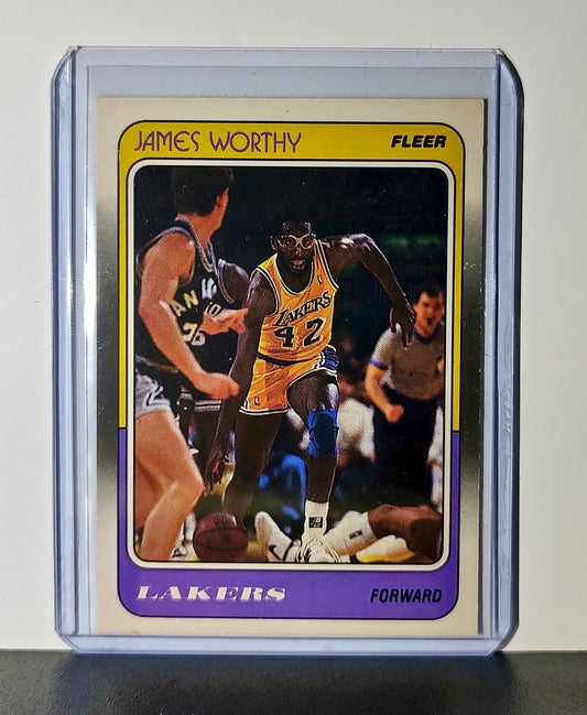 James Worthy 1988 Fleer NBA #70 Card Los Angeles Lakers