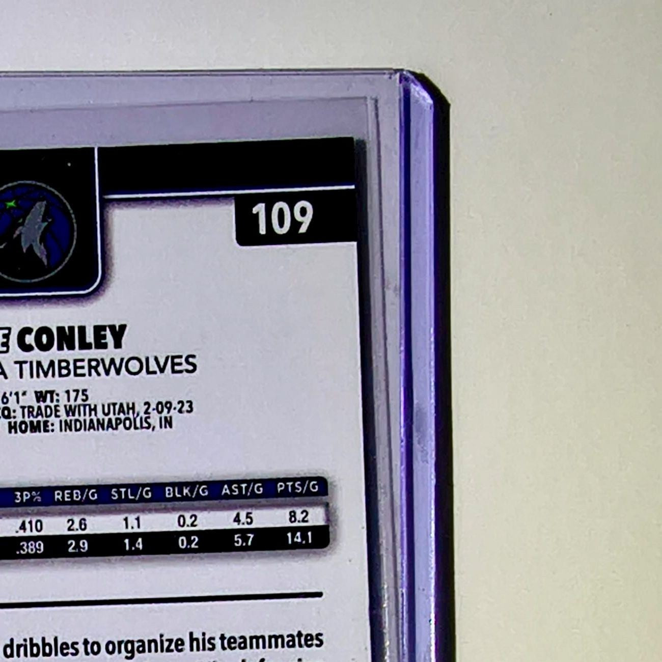 Mike Conley 2025-26 NBA Topps Chrome Update #109 Card Minnesota Timberwolves