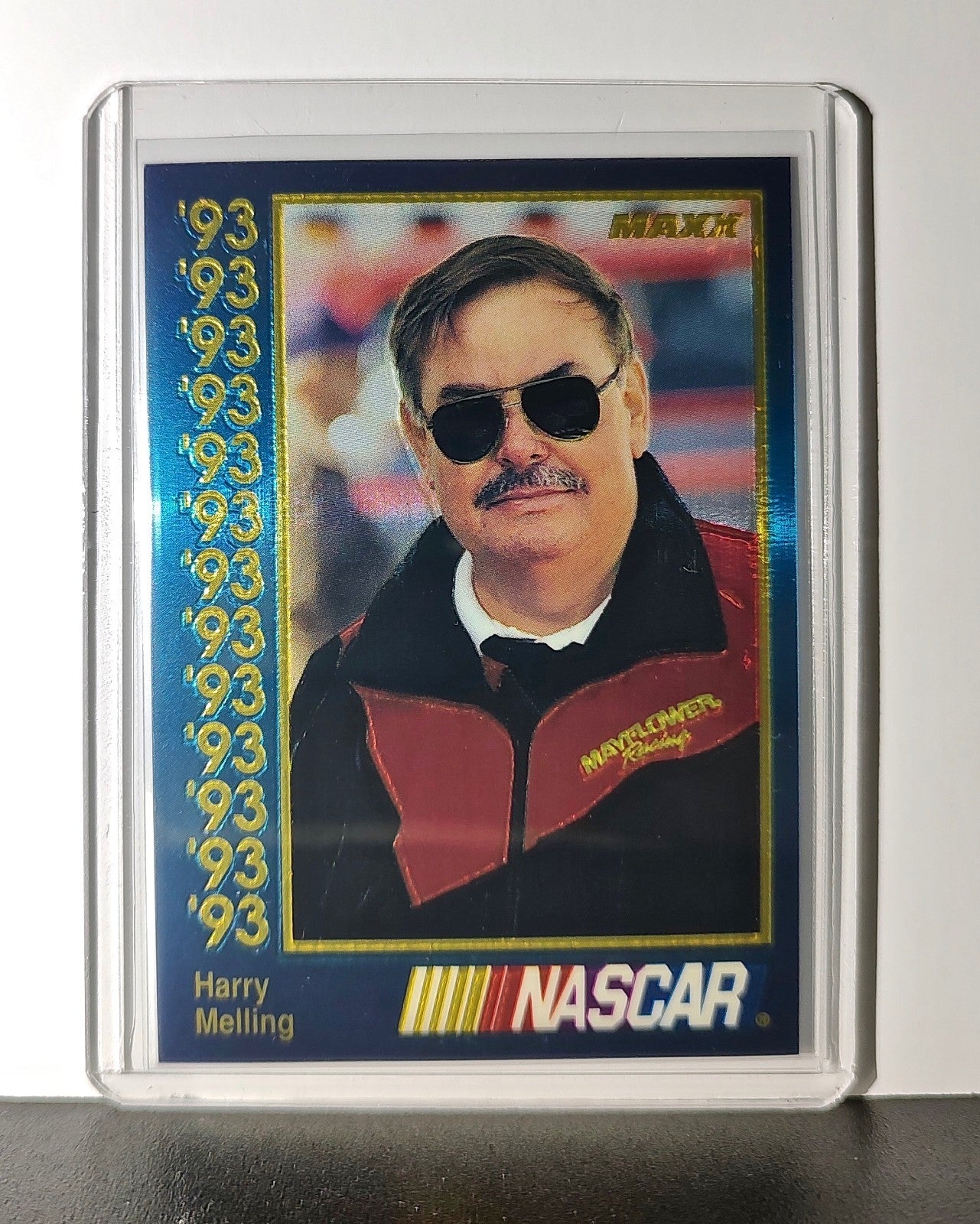 Harry Melling 1993 Maxx Premier Plus Racing #119 NASCAR Card Melling Racing