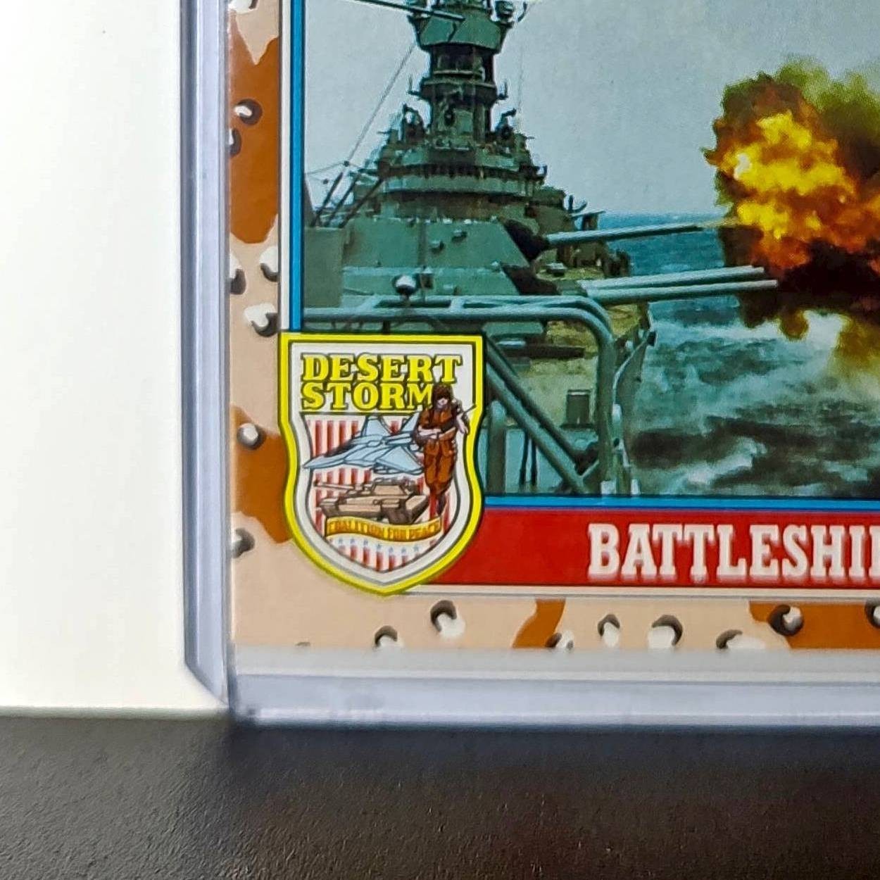 Battleship Cannons 1991 Topps Desert Storm #102 Card