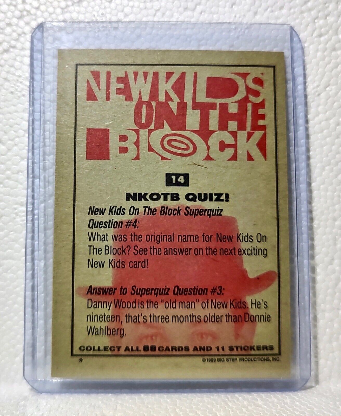 Nkotb Quiz! 1989 New Kids on the Block #14 Trading Card