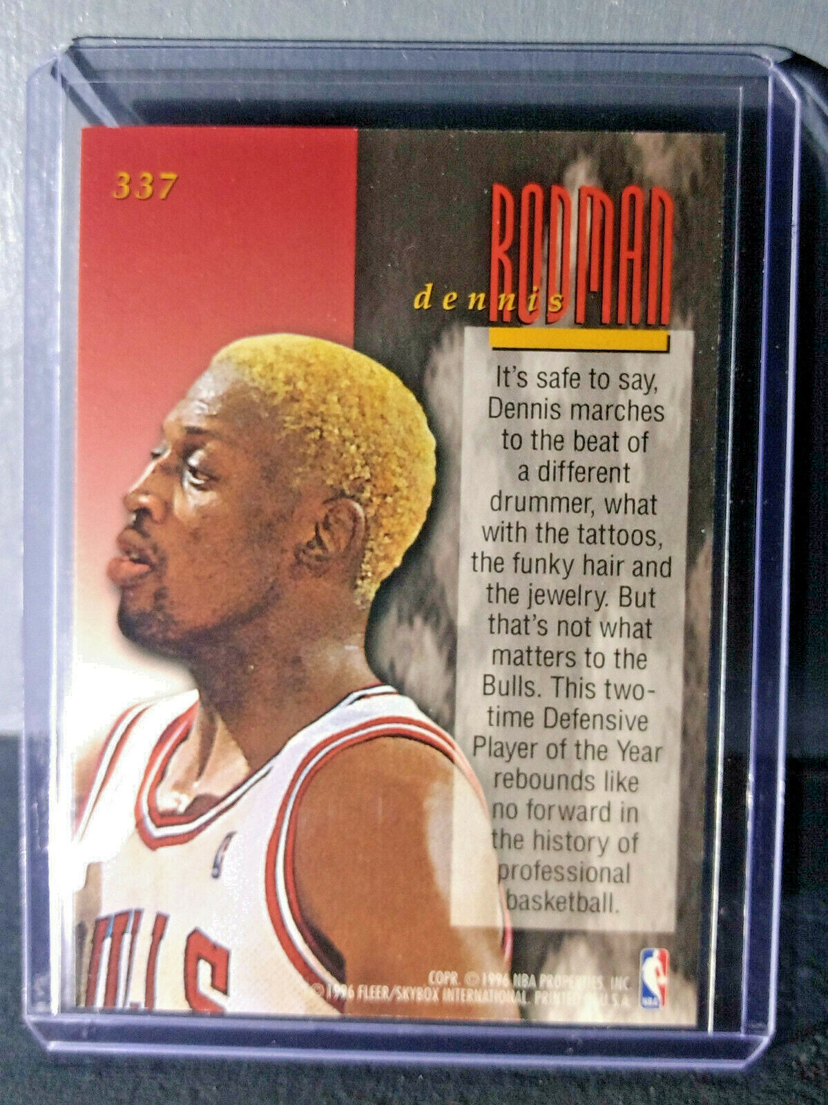 1995-96 Dennis Rodman Fleer Ultra #337 Encore Basketball Card Chicago Bulls