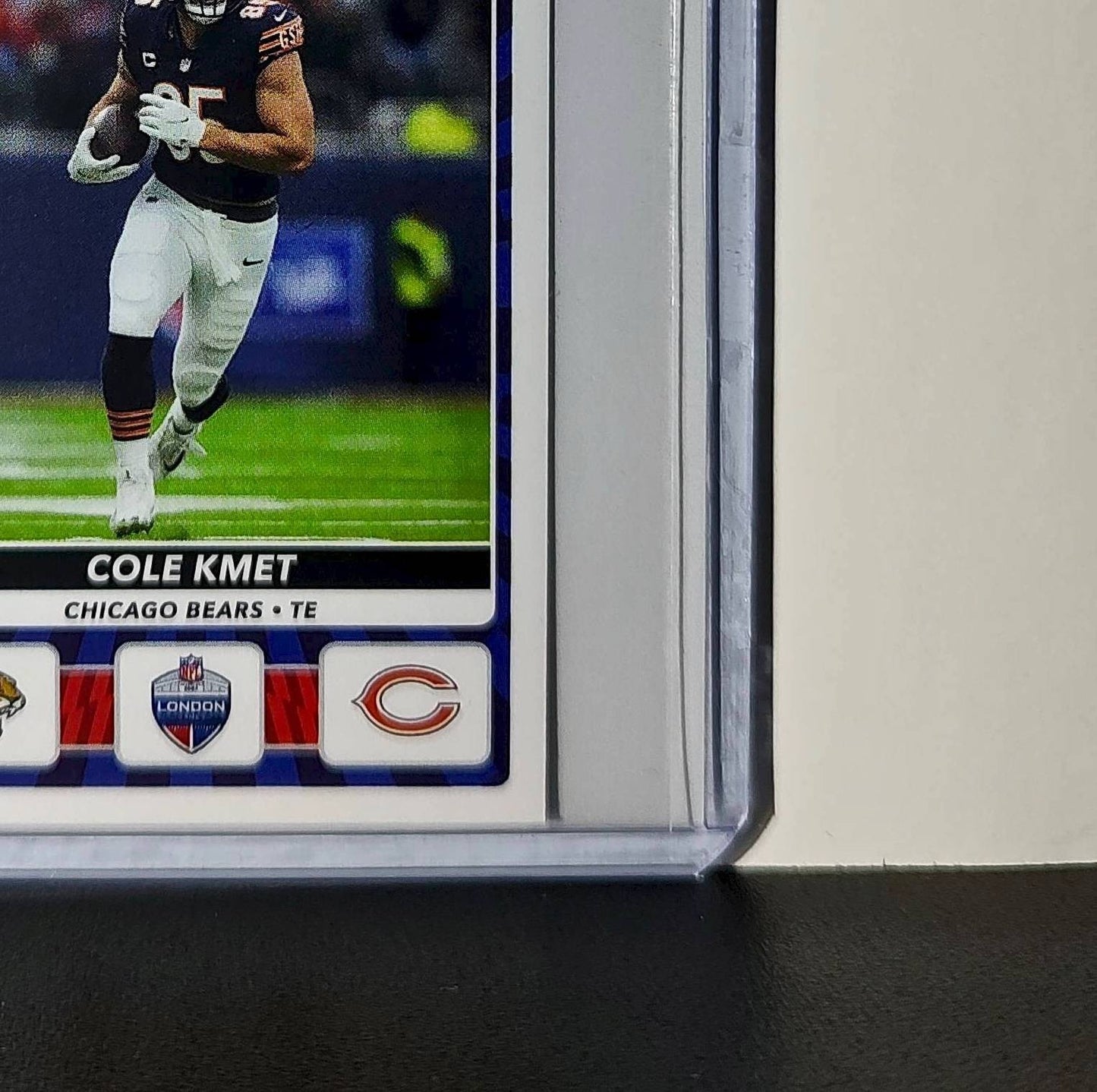 Cole Kmet 2025 Panini NFL #13 London Games Sticker Chicago Bears
