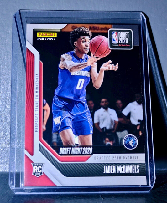 Jaden McDaniels 2020-21 Panini Draft Night #10 Basketball Rookie Card 1 of 309